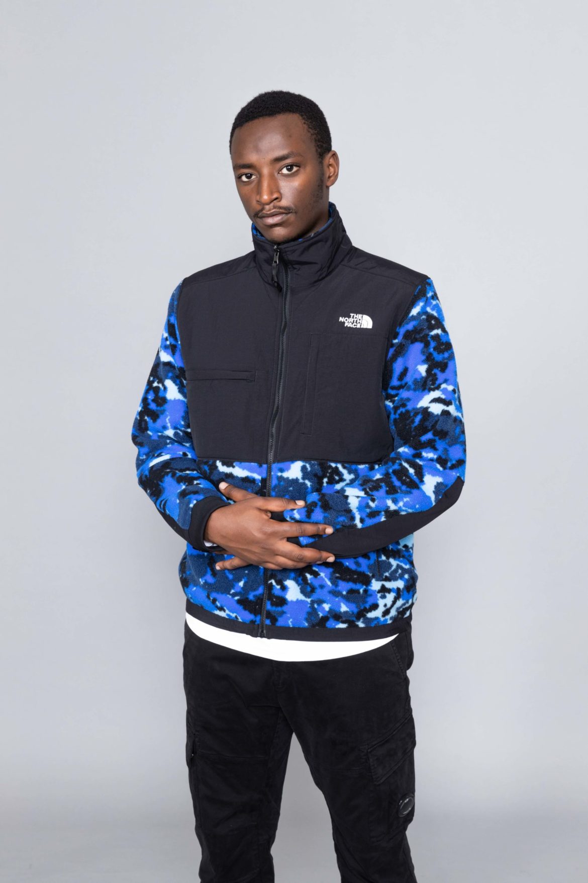 north face fleece blue