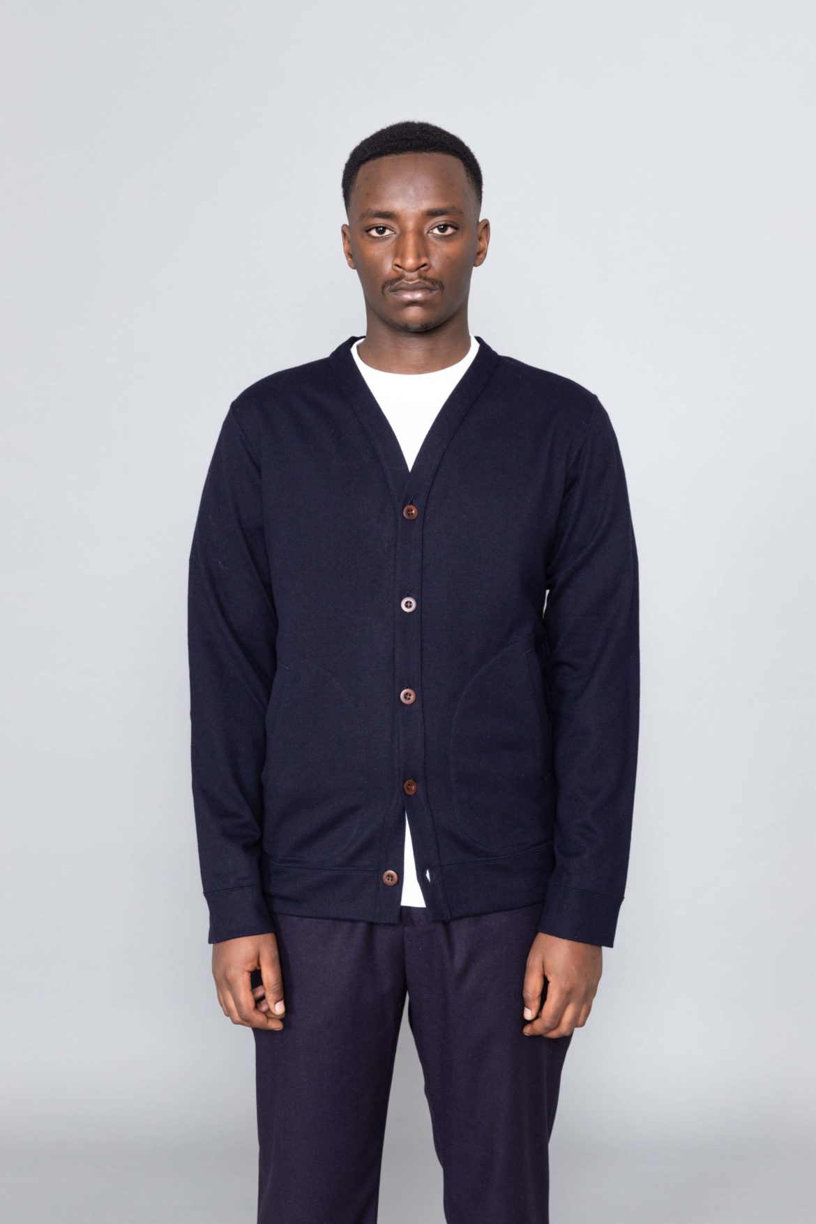 Junya Watanabe Panelled Cotton-Blend Cardigan Navy - Centrevillestore