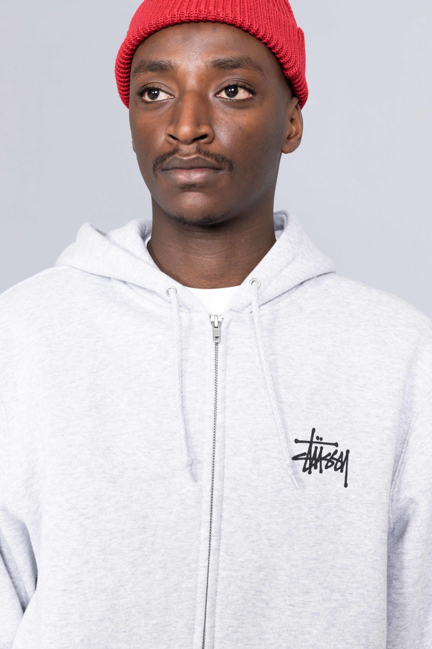 Stussy Basic Stussy Zip Hood Ash Heather Centrevillestore | atelier ...