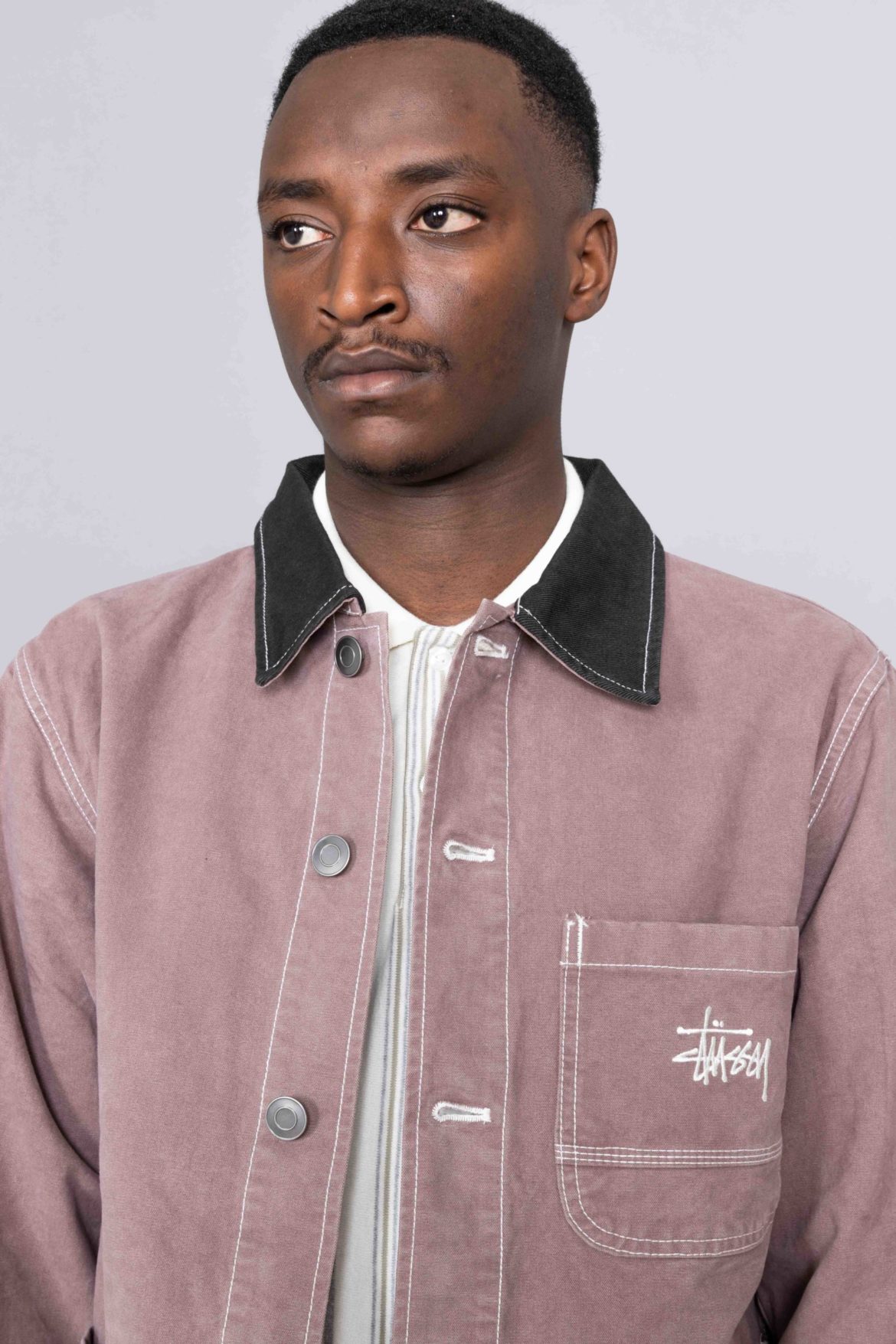 stussy brushed moleskin chore jacket