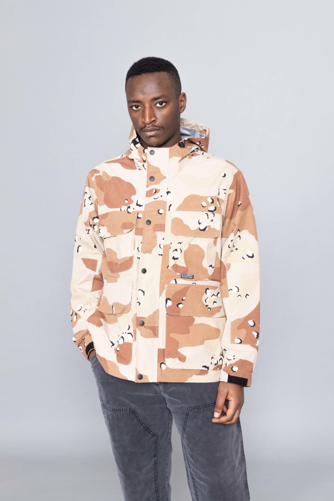 Stussy Camo Taped Beam Field Jacket Camo - Centrevillestore