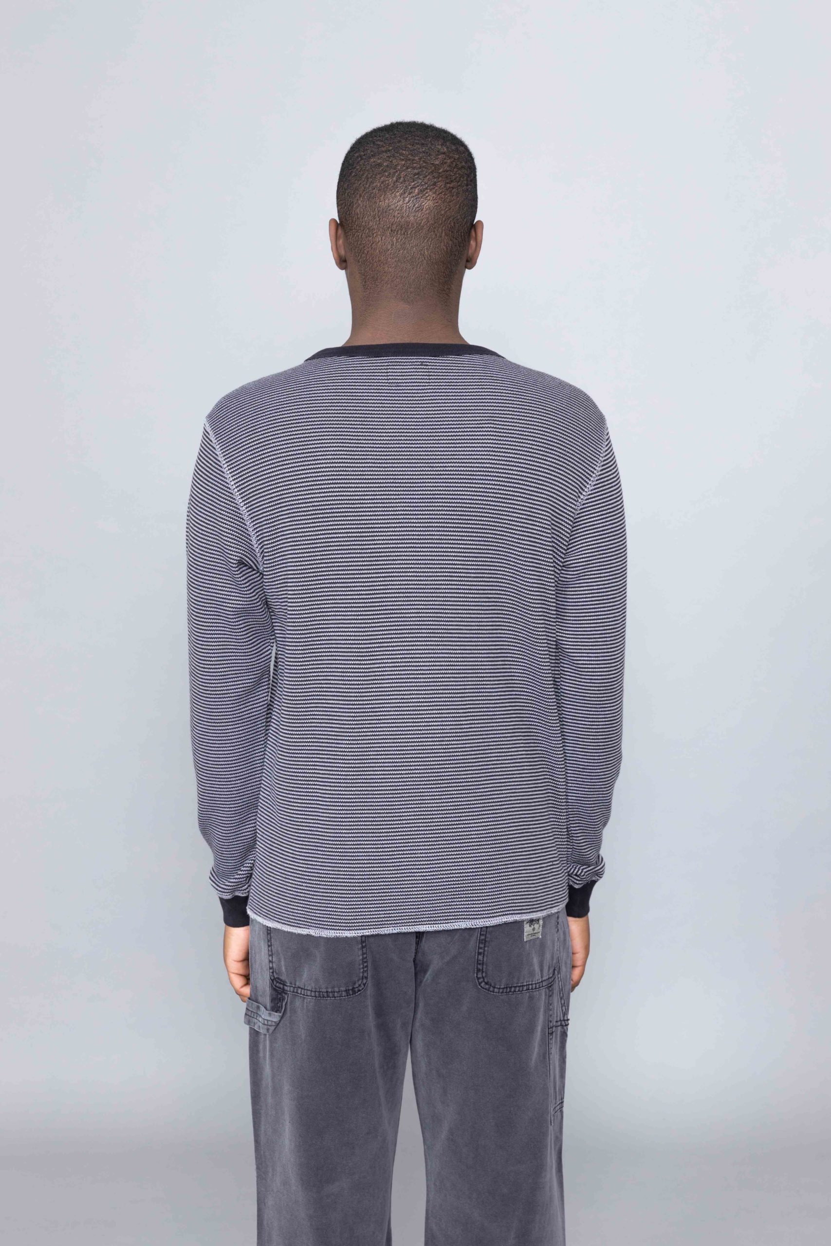 トップス Stussy GARMENT DYED LS THERMAL Raglan Thermal LS Crew – Washed Black | Tops & Shirts | Stüssy