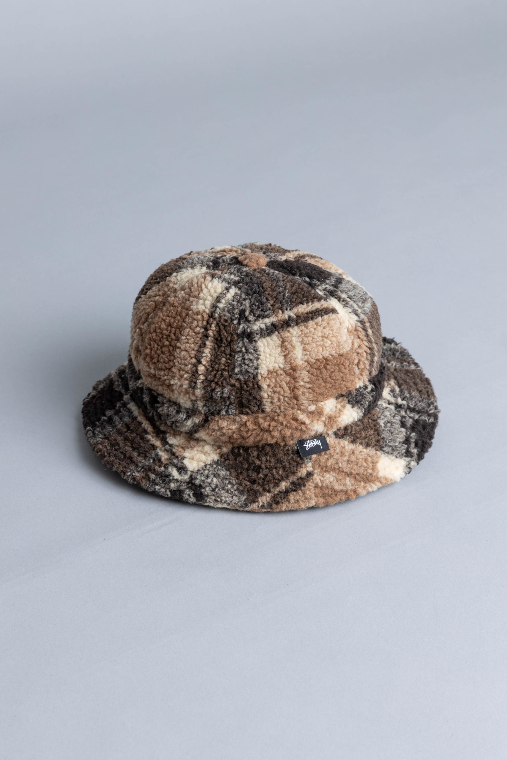 sherpa fleece bucket hat stussy