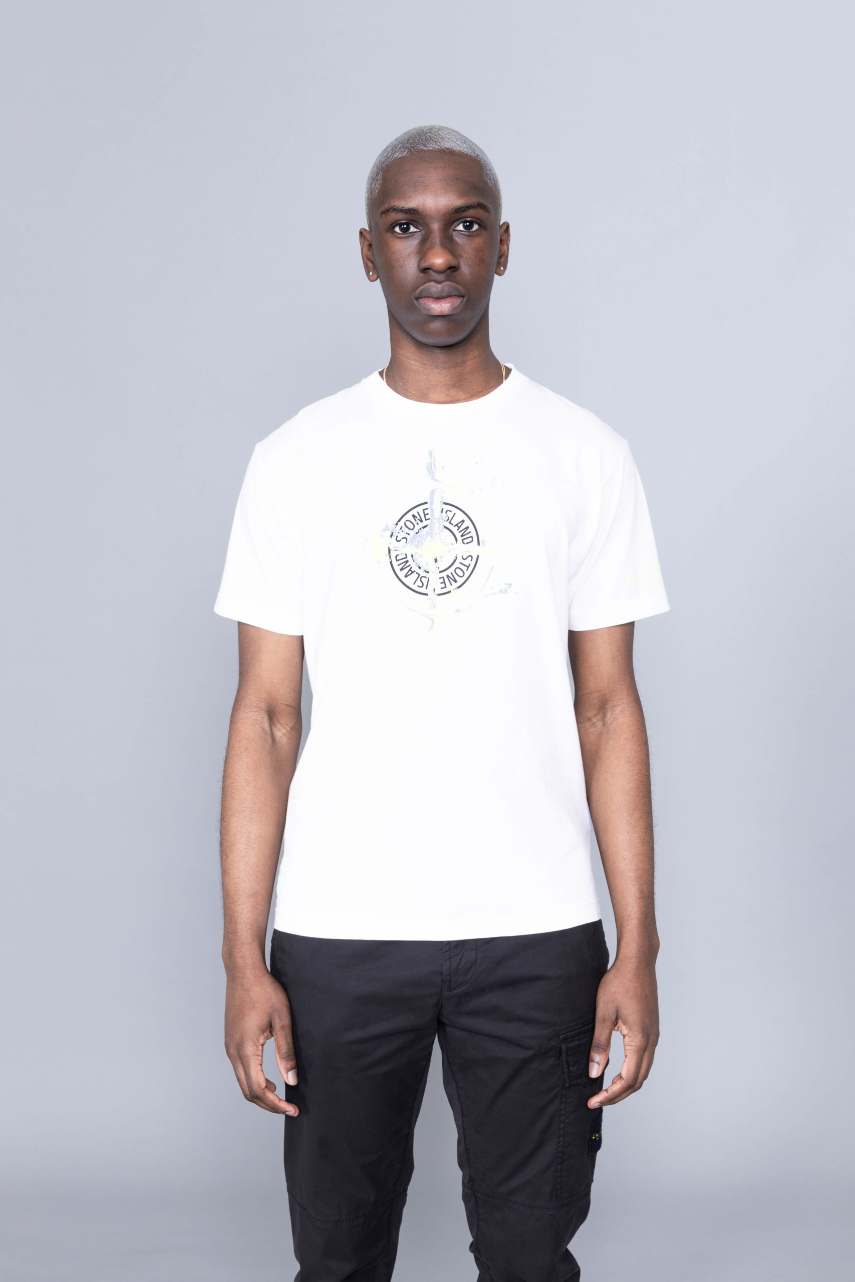 Stone Island Marble Print Tshirt White 74152NS83.V0001 Centrevillestore
