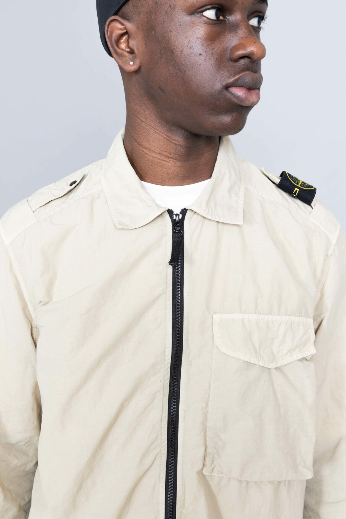 Stone Island Mussola Prismatica Pietra Jacket Sienna Brown