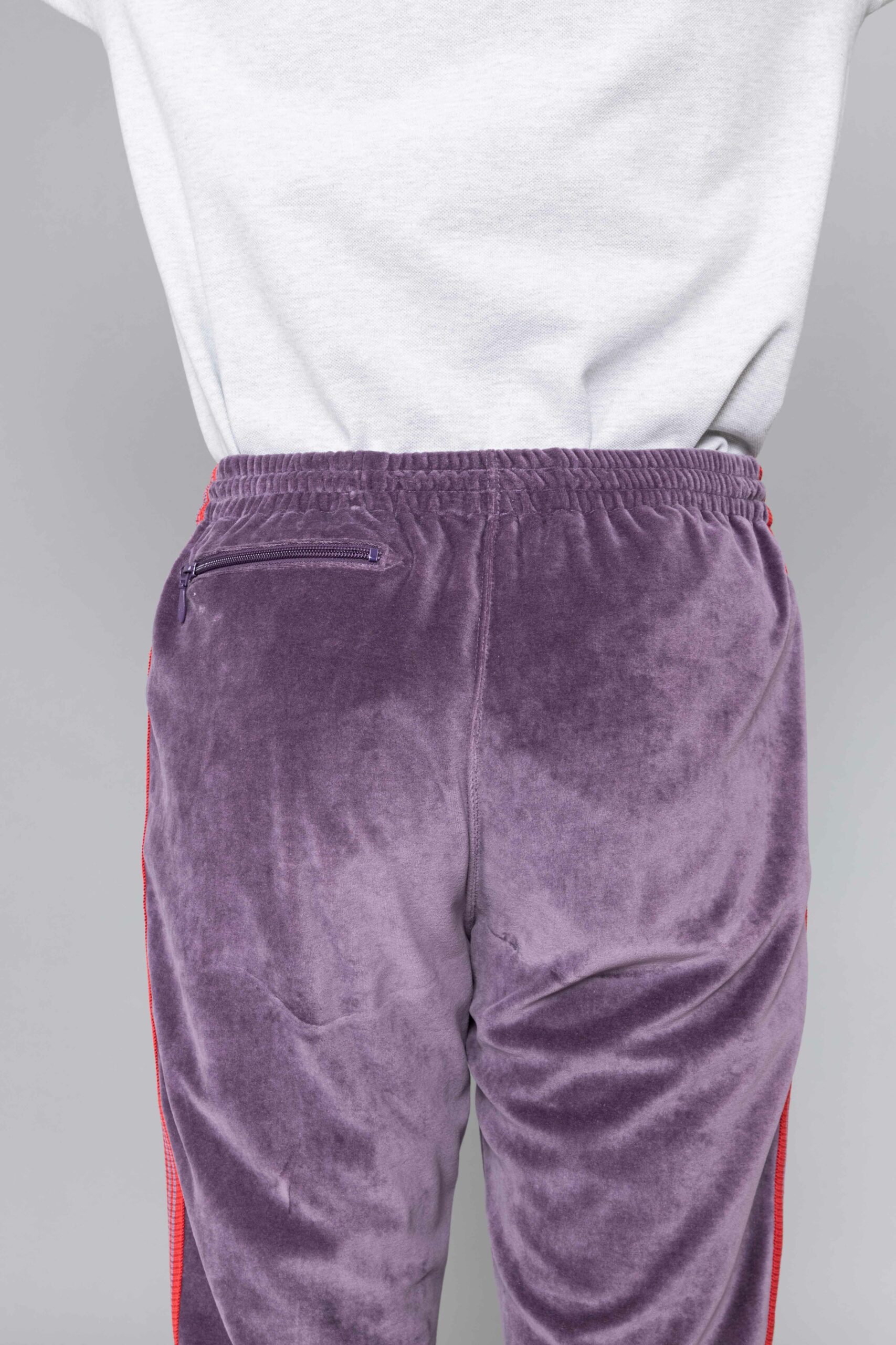 Needles Narrow Track Pant Velour Purple track jacket 
