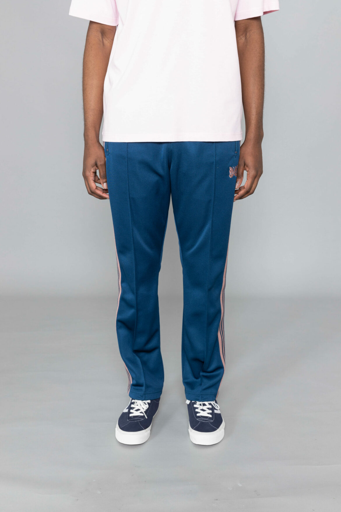 Needles Narrow Track Pants Poly Smooth Teel Green - Centrevillestore