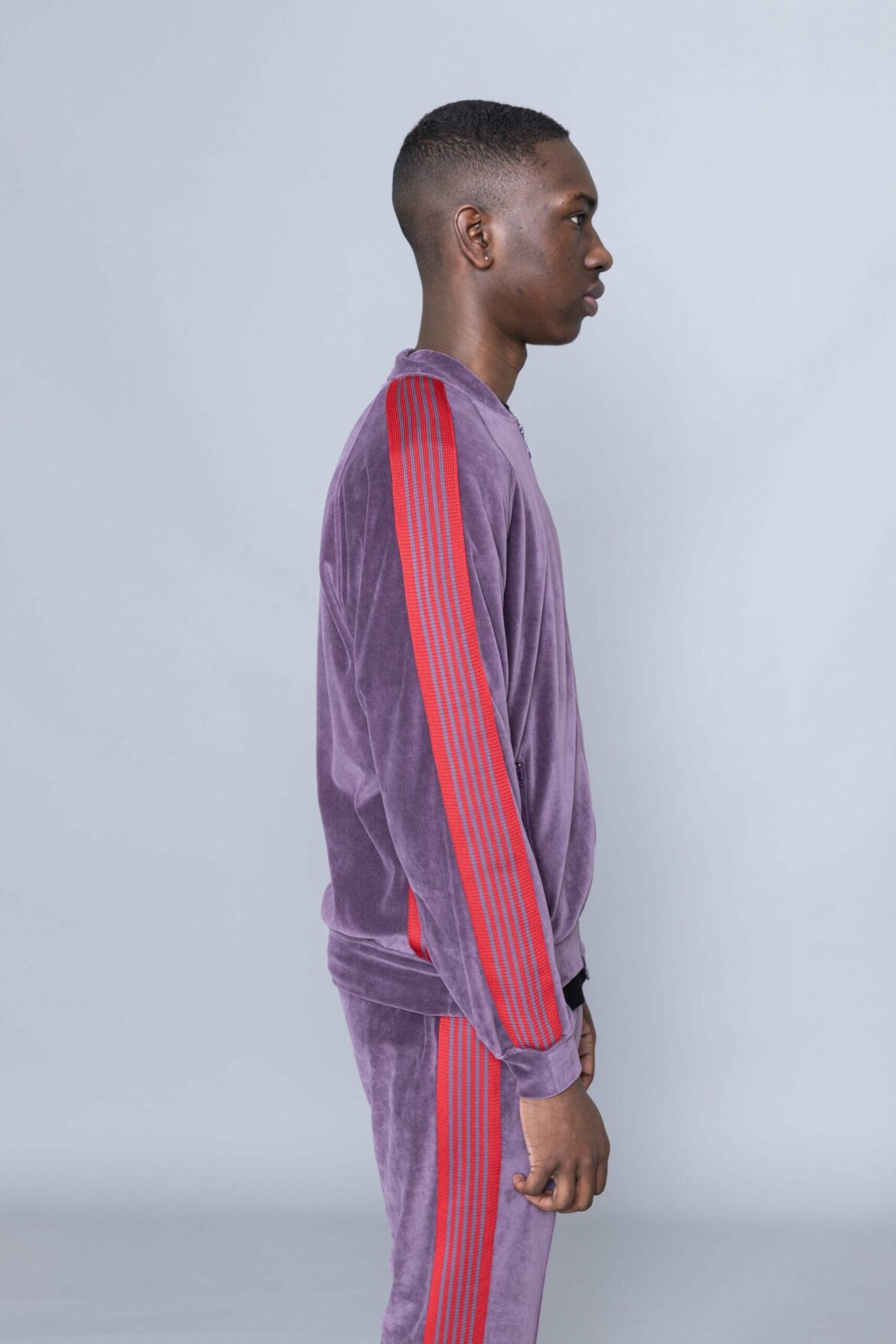 Needles Rib Collar Track Jacket Velour Purple japan Centrevillestore