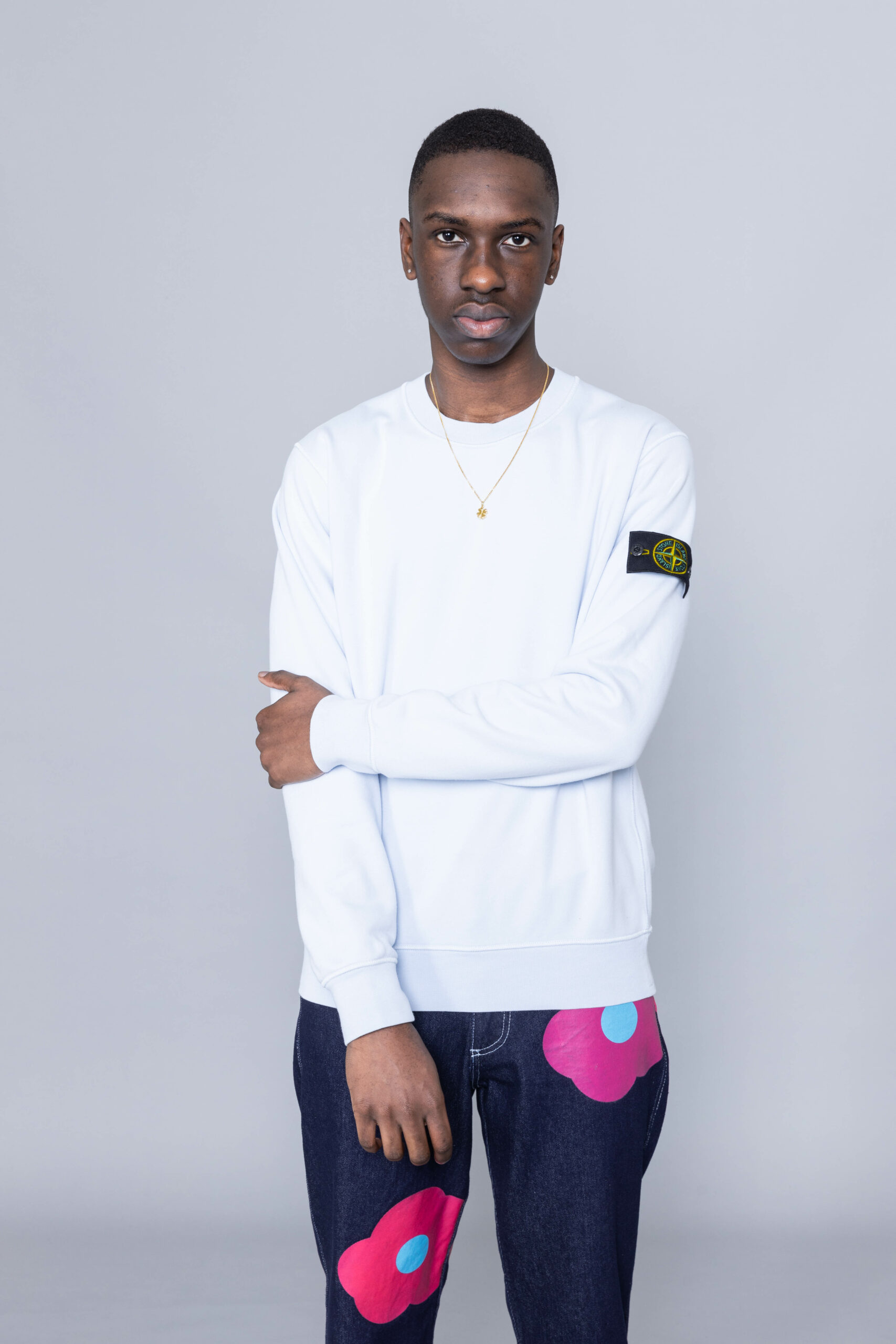 Stone island ice blue on sale sweatshirt