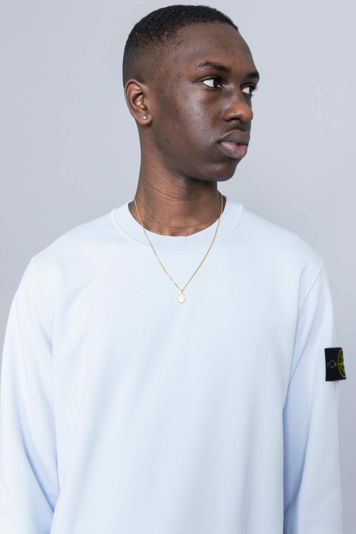 Sky blue stone island sweatshirt outlet