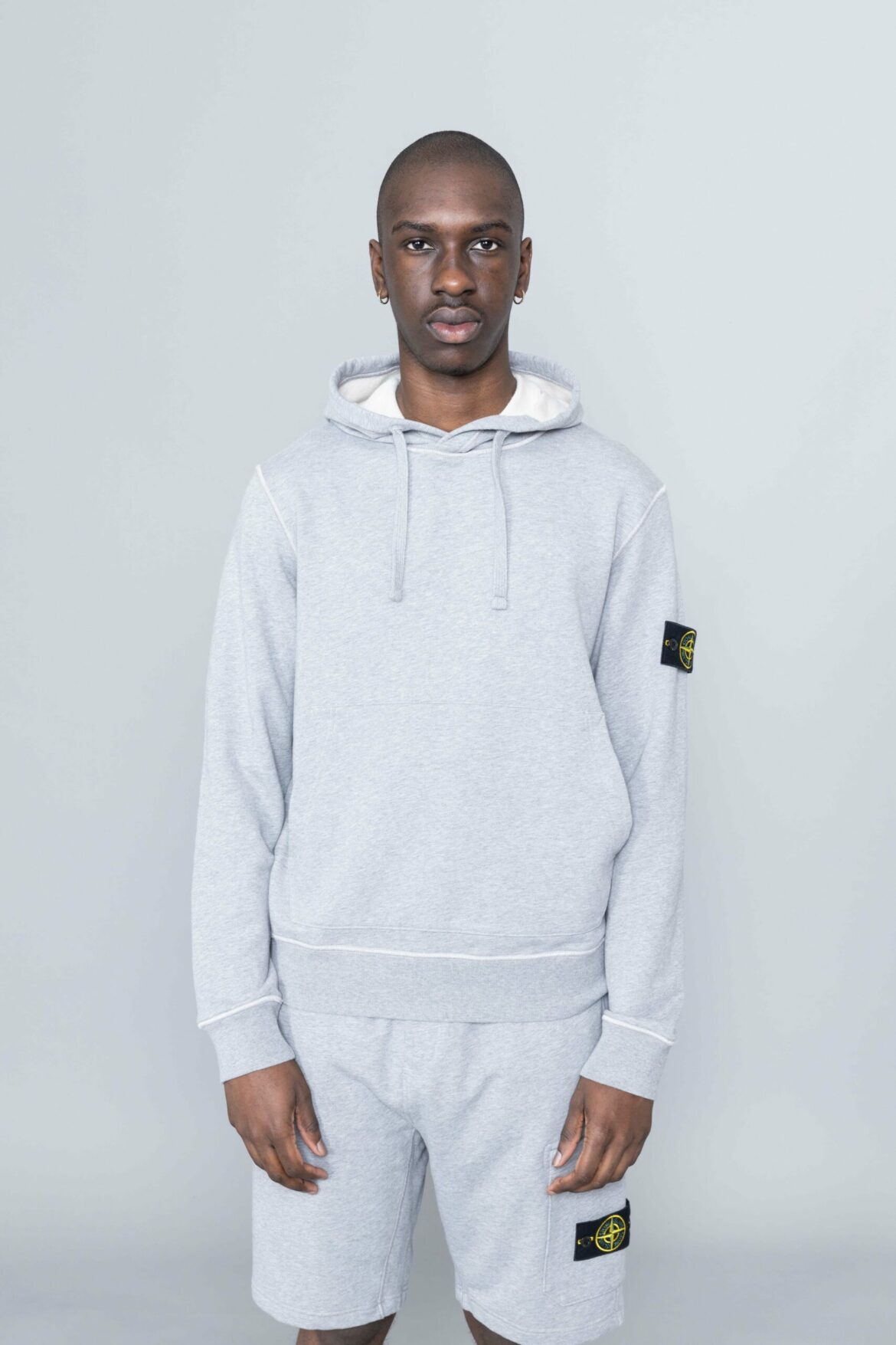 Stone Island Hoodie Sweatshirt Melange Grey 64151 Centrevillestore