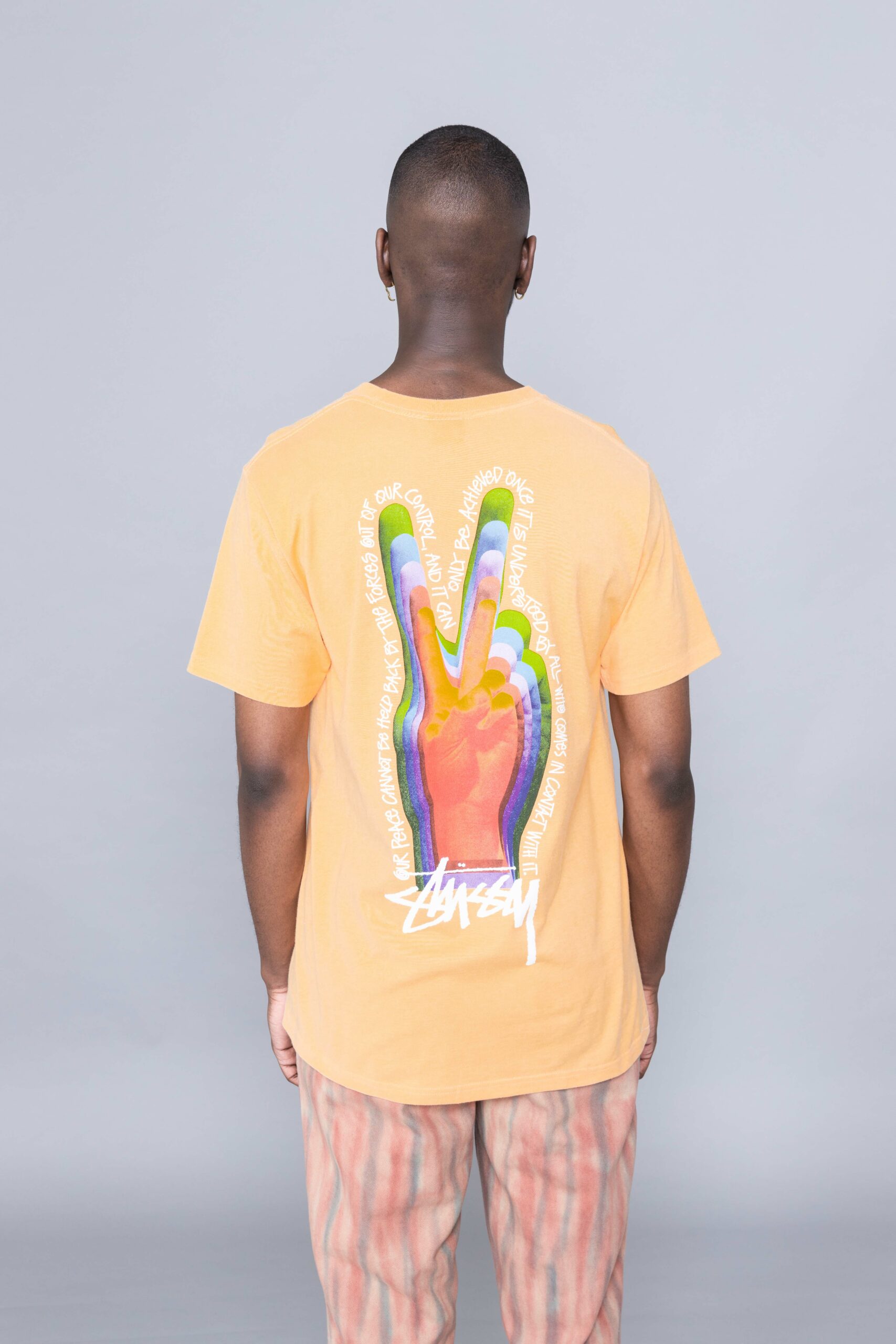 Stussy Peace Sign Tee Peach men store - Centrevillestore