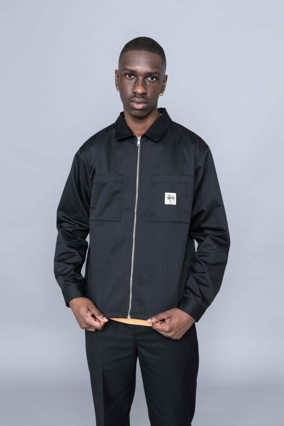 Stussy zip top up shirt