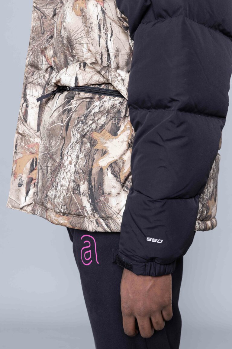 The North Face Himalayan Down Parka Kelp Tan Forest Floor Print puffer - Centrevillestore