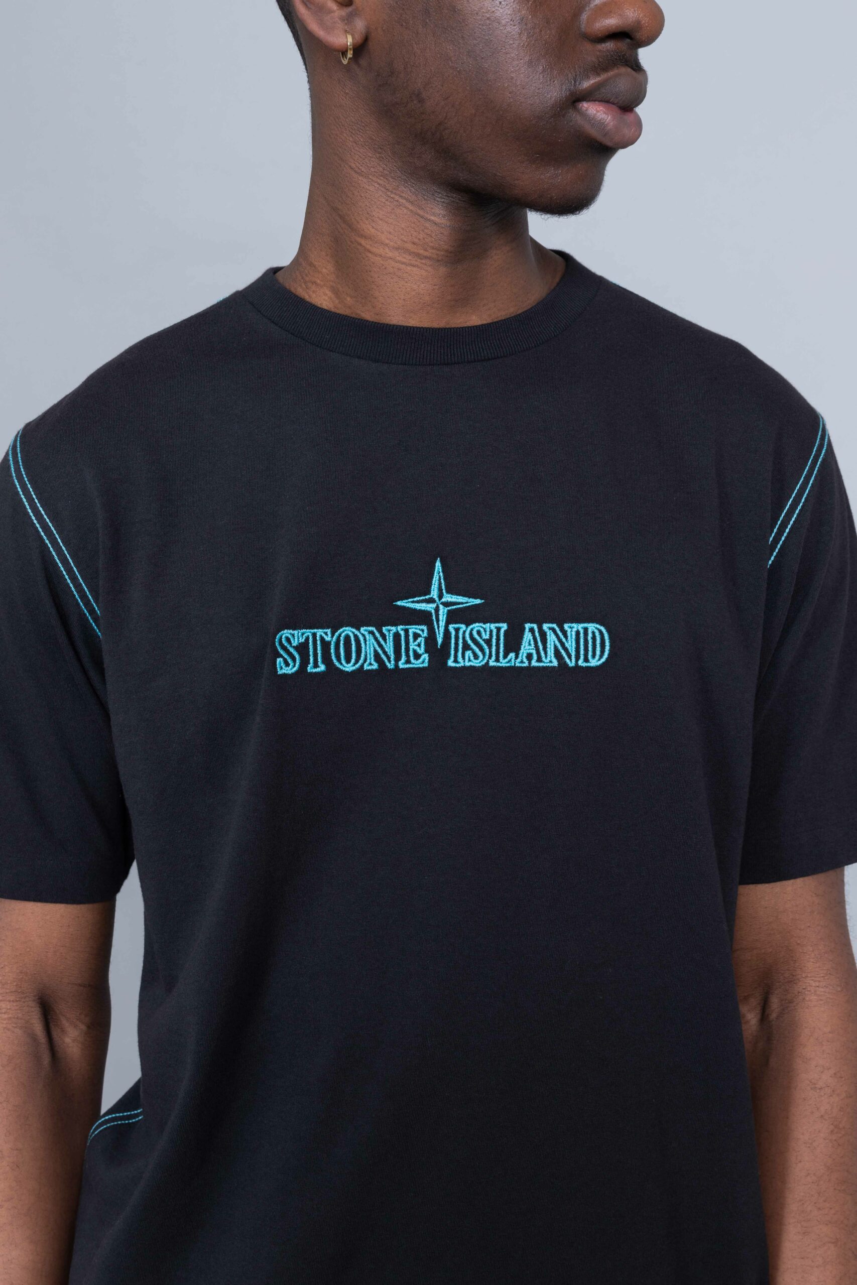 Stone island sales embroidered t shirt