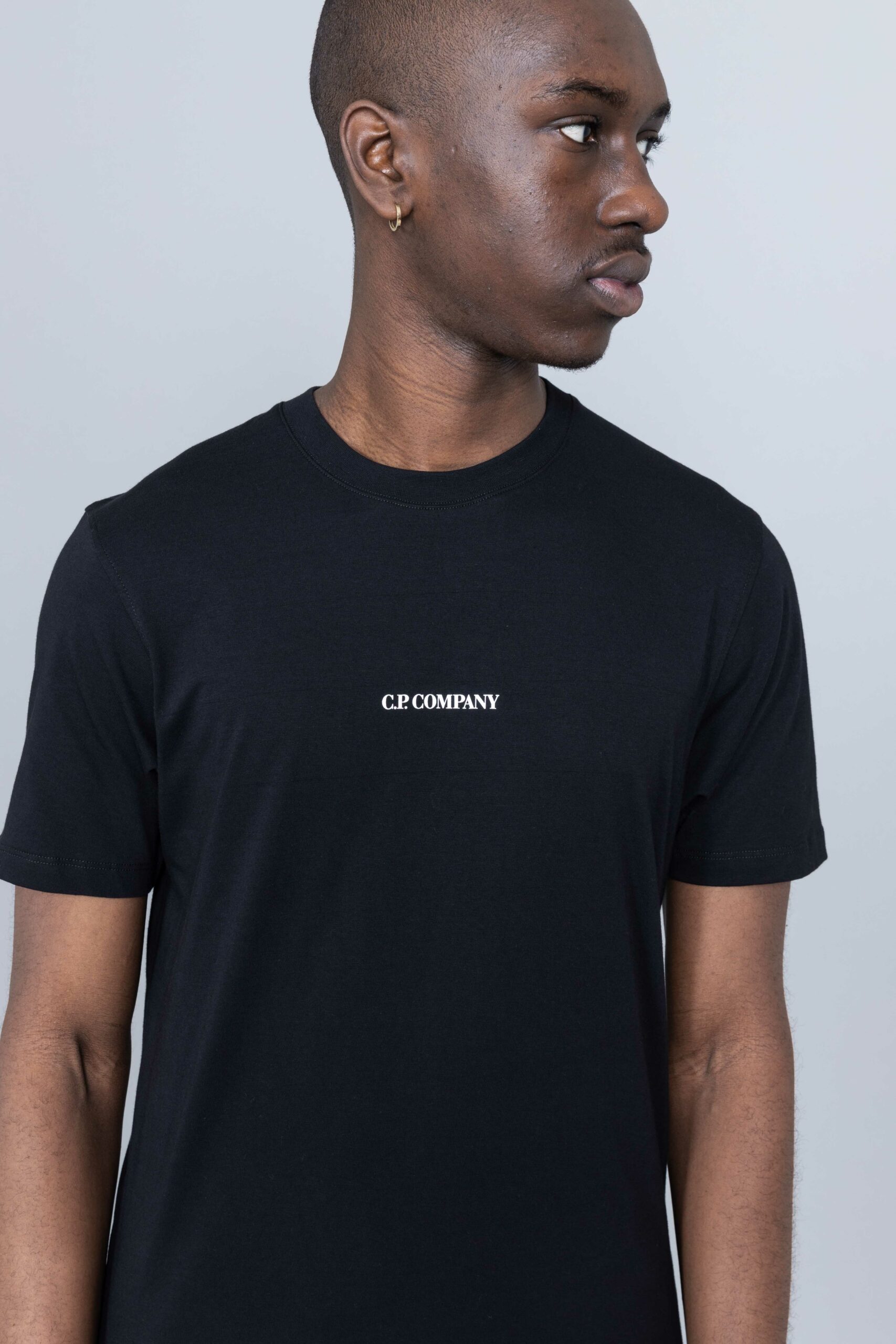 C.P. Company 30:1 Jersey Classic Logo T-Shirt Black cp