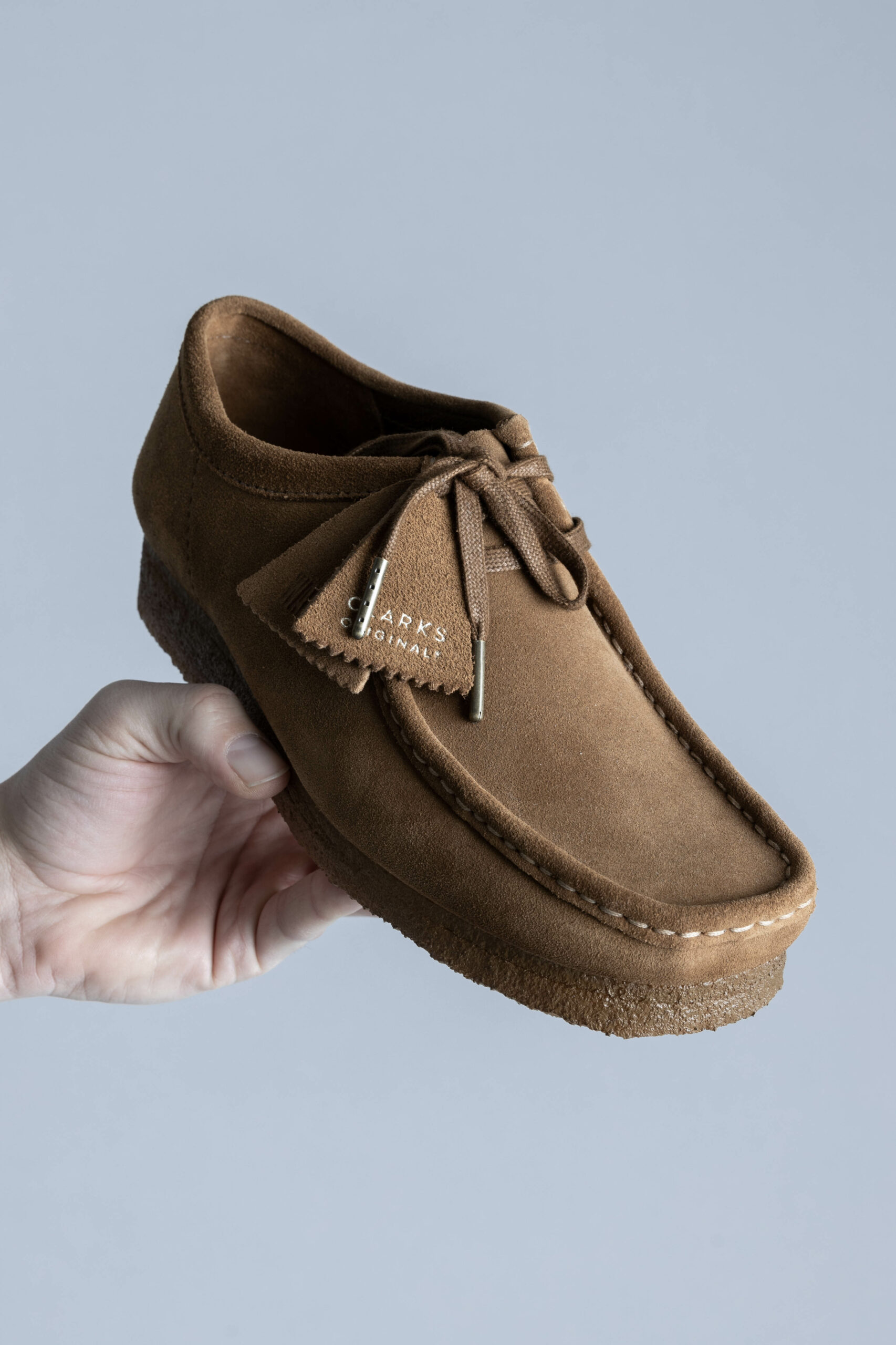 clarks wallace cola suede