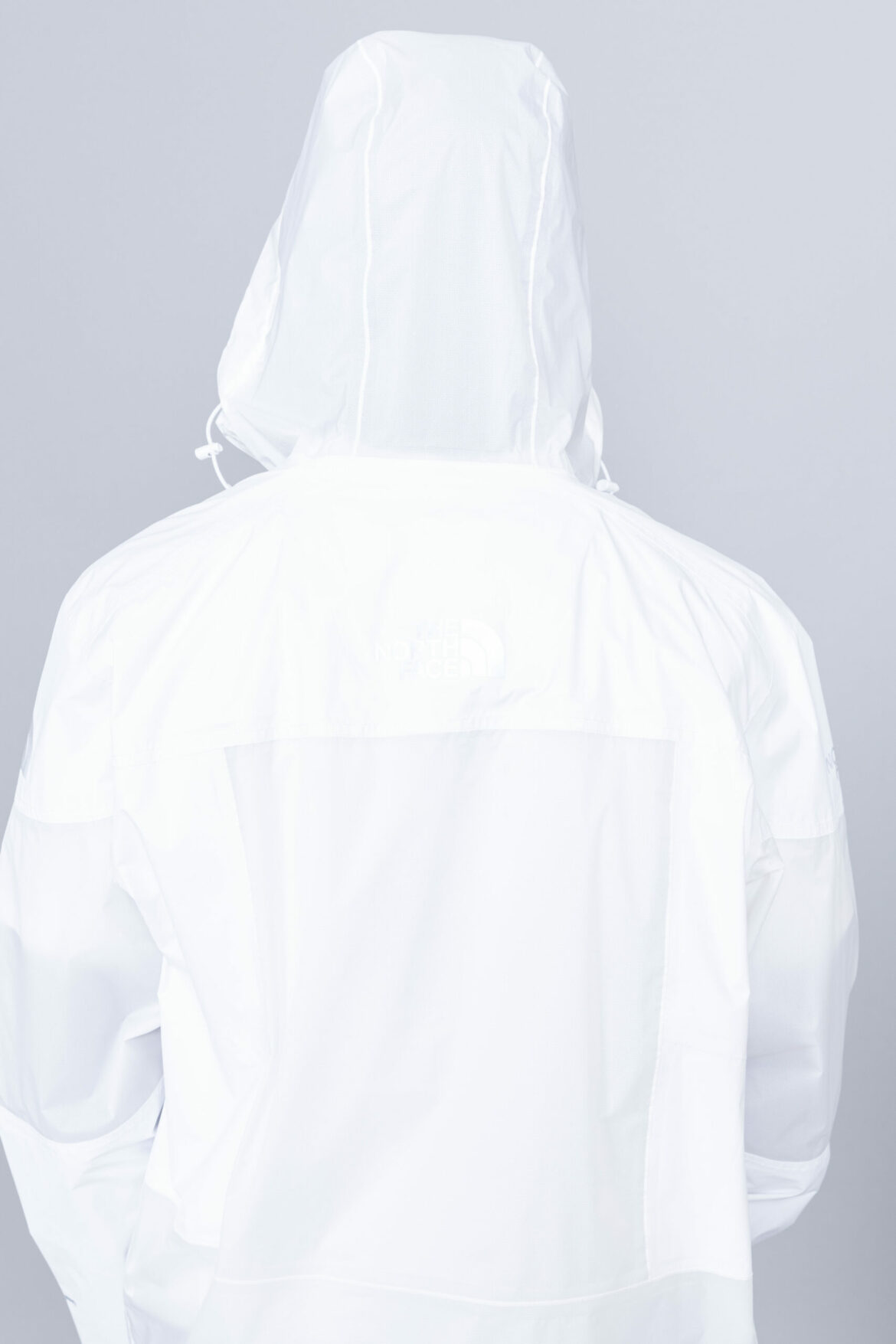 north face white raincoat