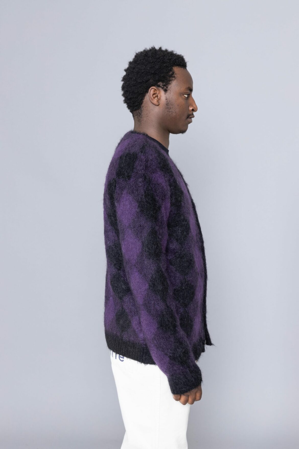 Needles Mohair Cardigan Diamond charcoal - Centrevillestore