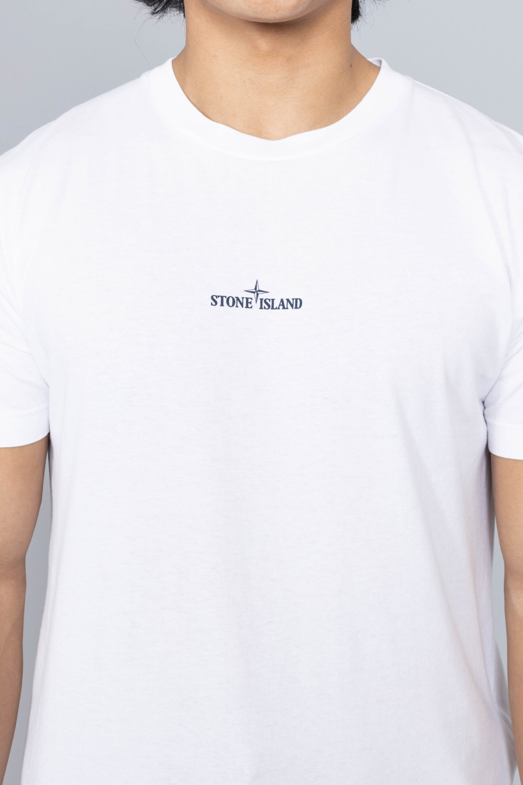 white stone island tee