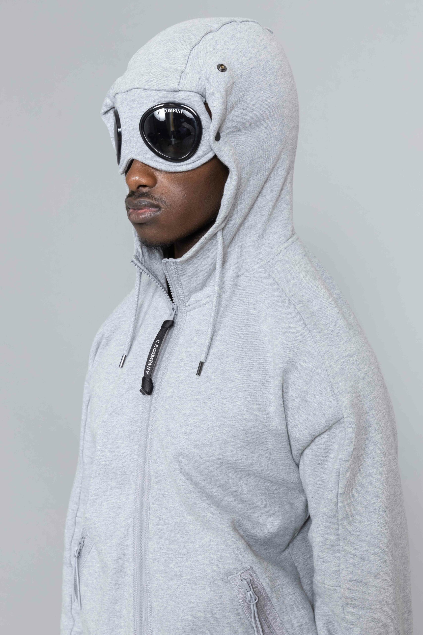 C.P. COMPANY zip up Fleece Goggle Hoodie