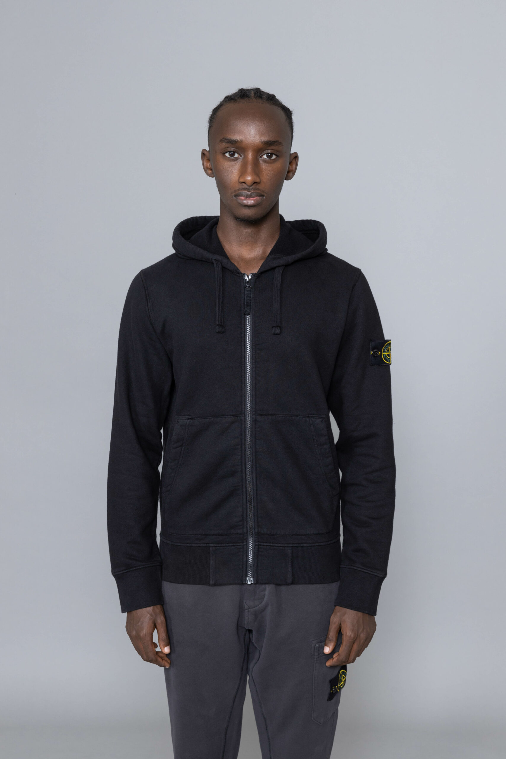 stone island hoodie black small