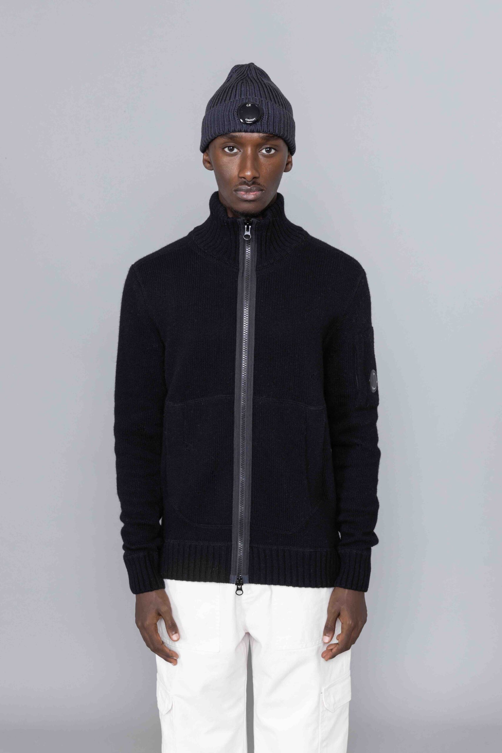 C.P. Company Lambswool Zipped Cardigan 