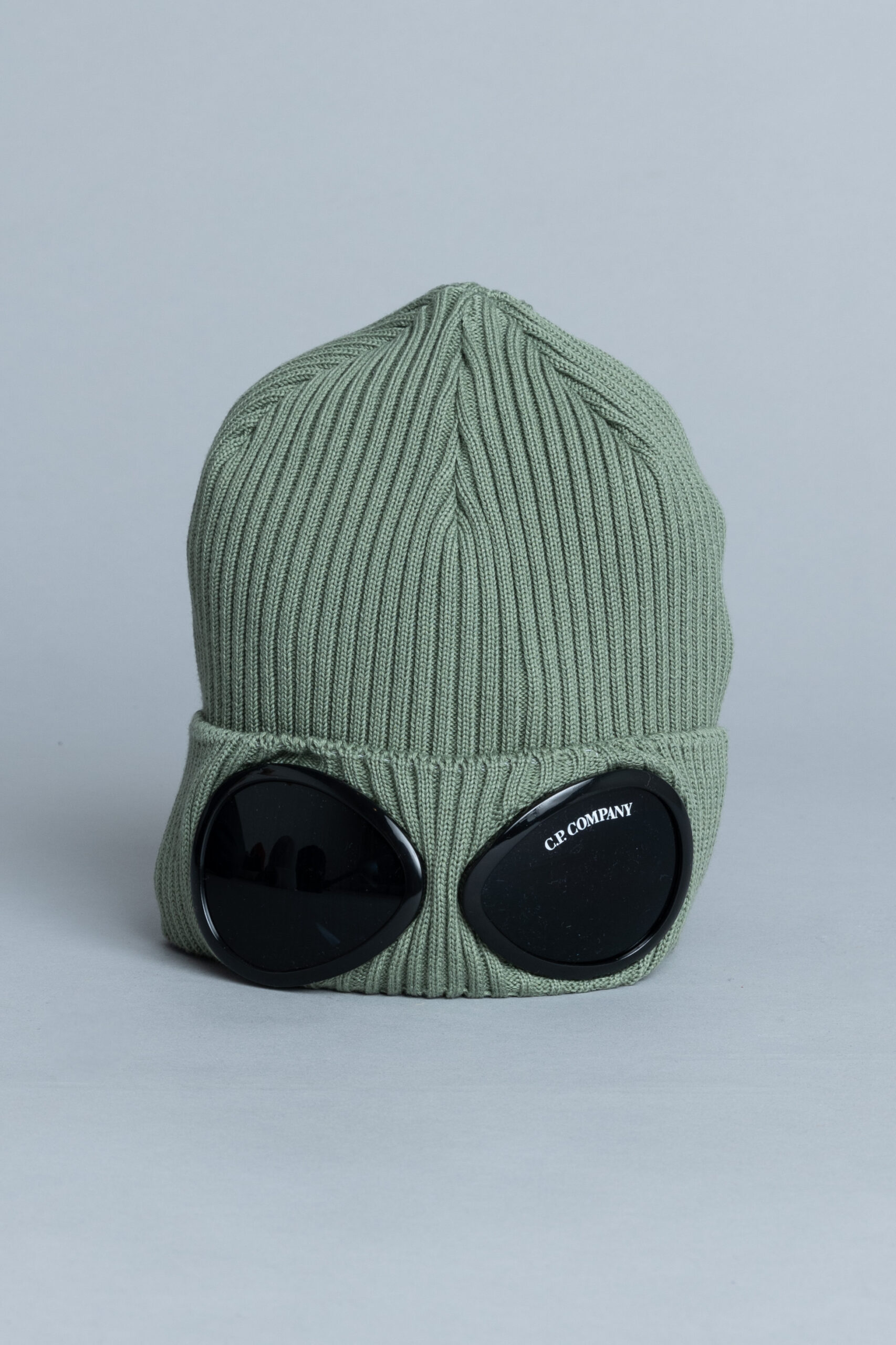 C.P. Company Cotton Goggle Beanie Bronze Green • Centreville
