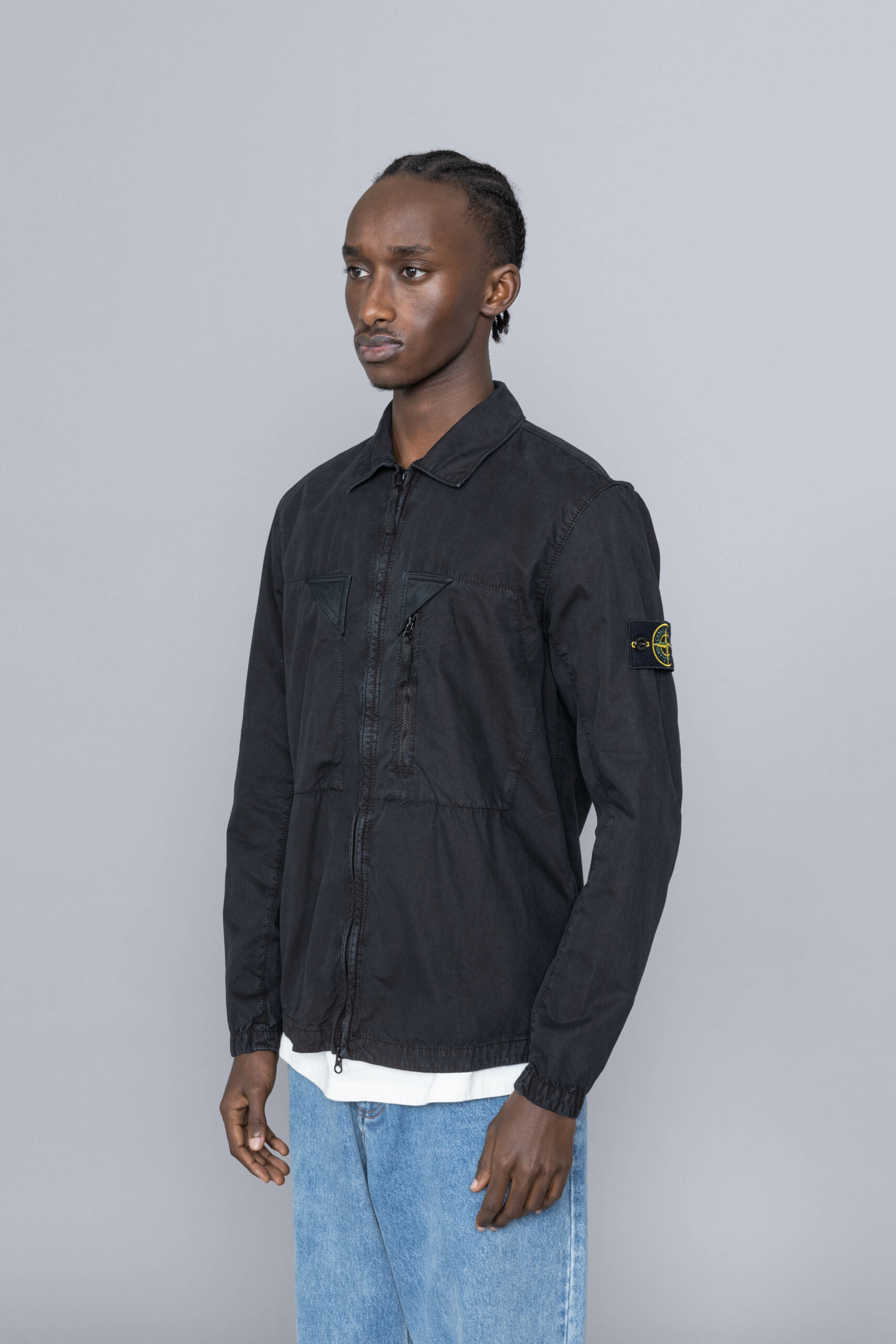 Stone Island Old Effect Zip Overshirt 106WN • Centreville Store