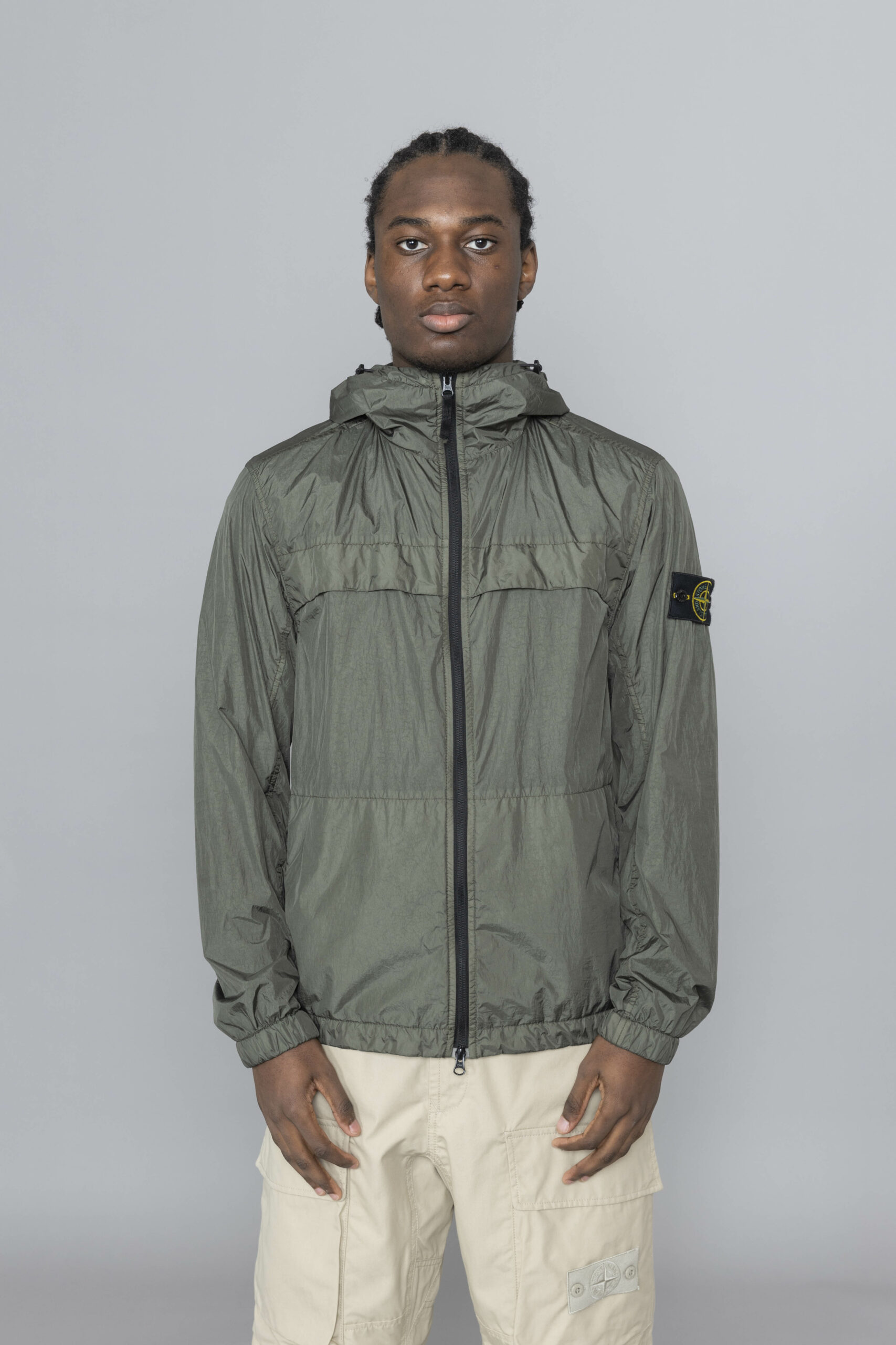 Stone Island Crinkle Reps R-NY Jacket Musk Green • Centreville