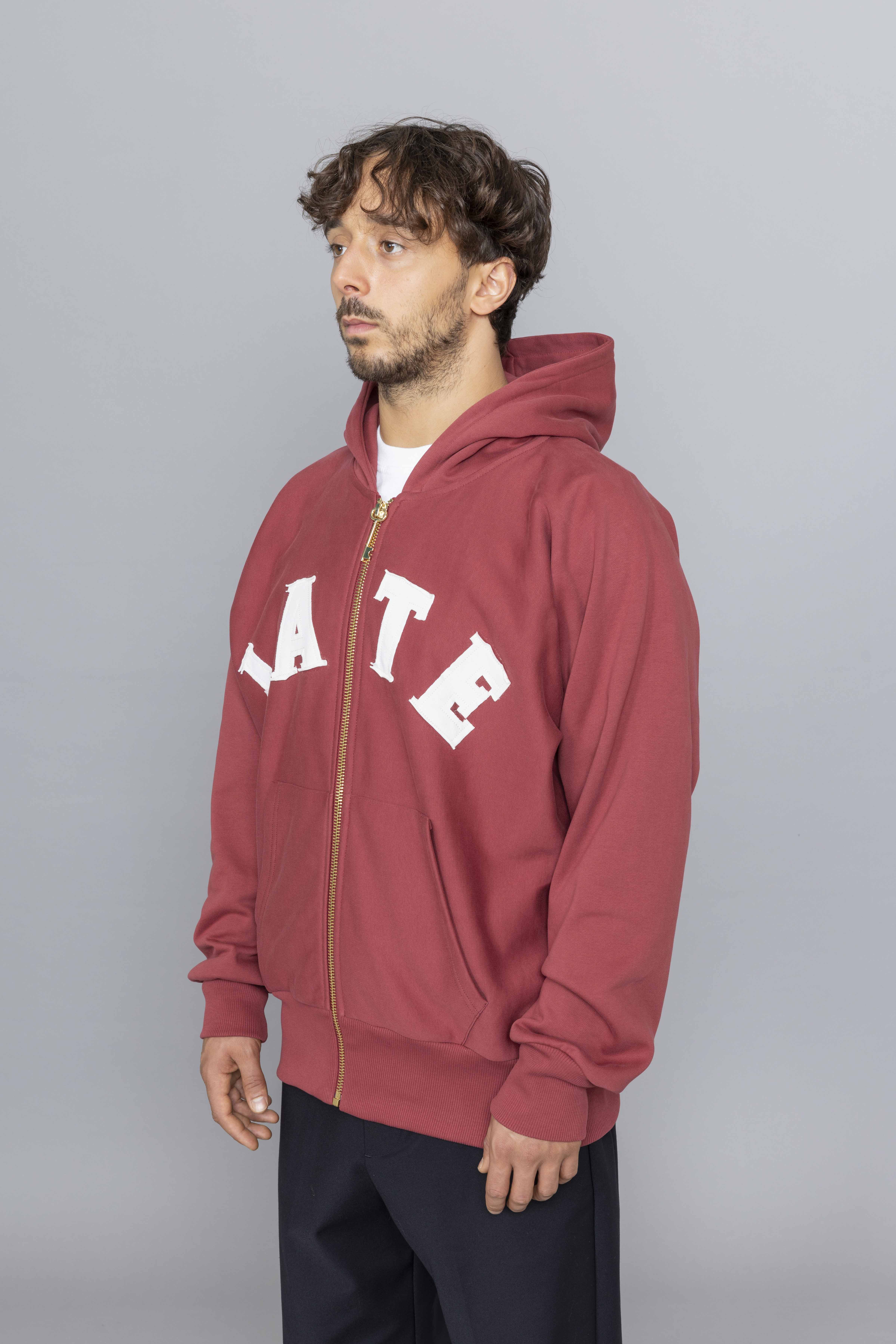 LATECHECKOUTBURGUNDYLATEZIPPERHOODIEdia