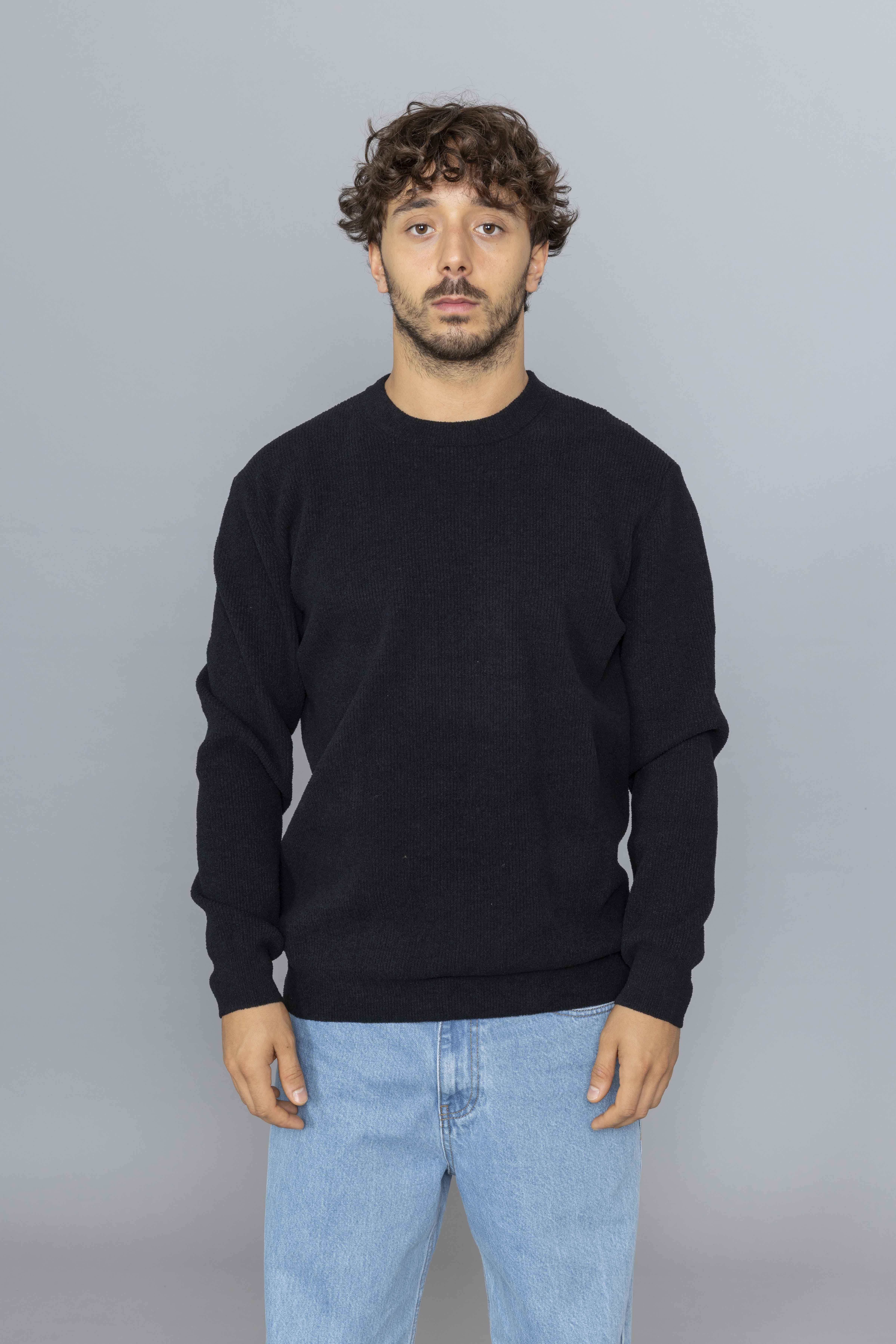 NN07DANNYLIGHTWEIGHTSWEATERBLACKfront