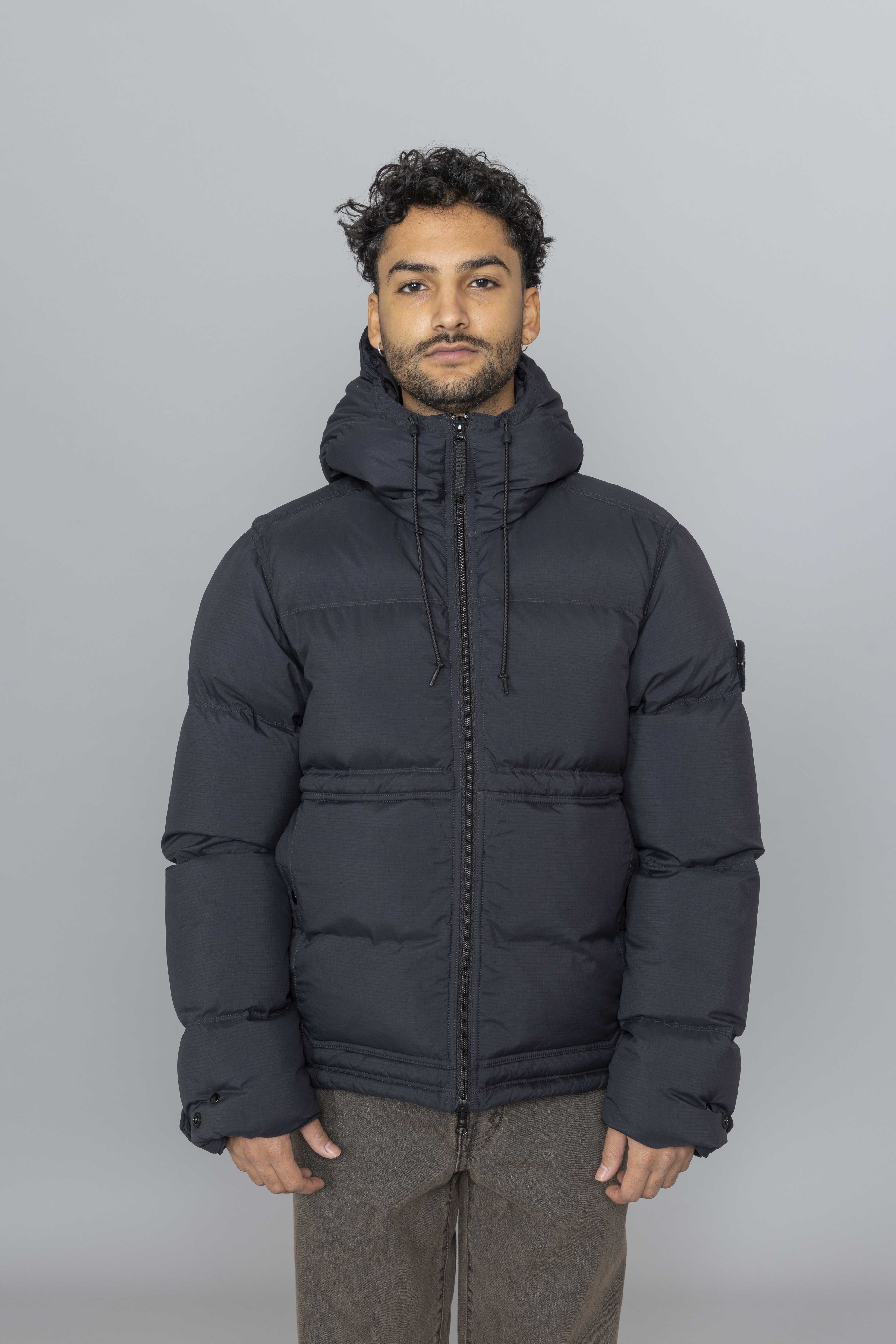 STONEISLANDDownParkaRipstopCorduraBlackFront