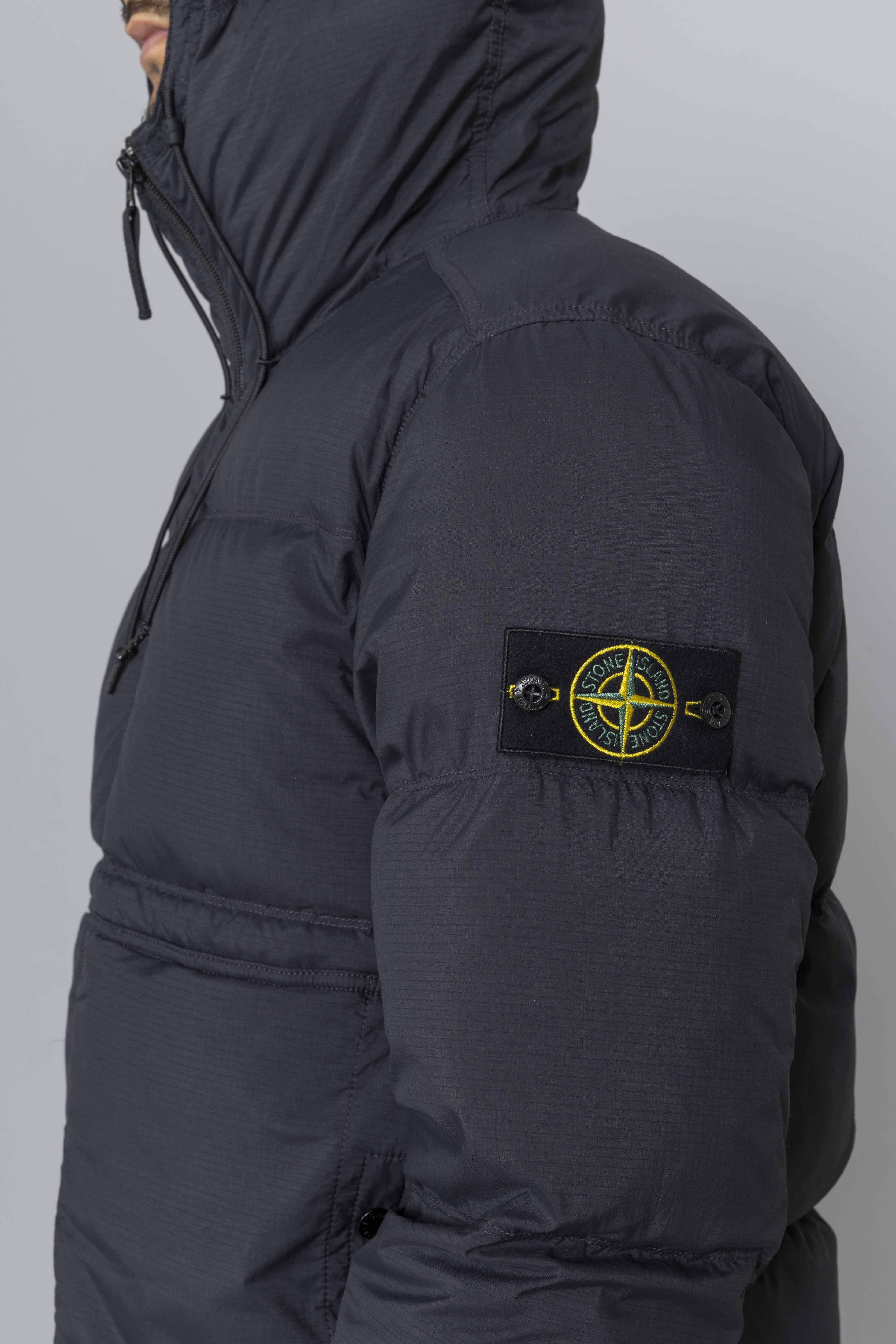 STONEISLANDDownParkaRipstopCorduraBlackLogo