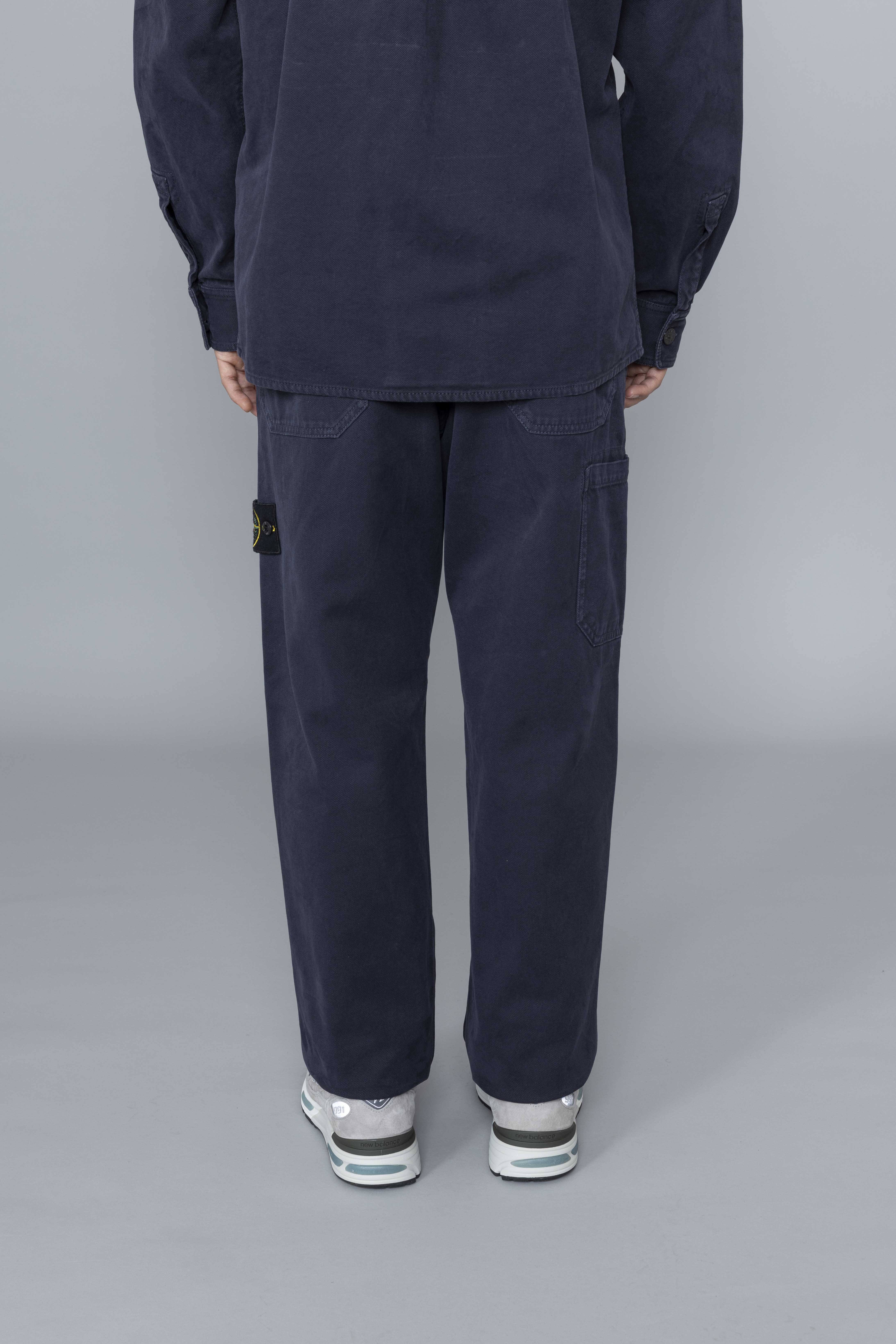 STONEISLANDLooseFitTrousersOldEffectCottonBack