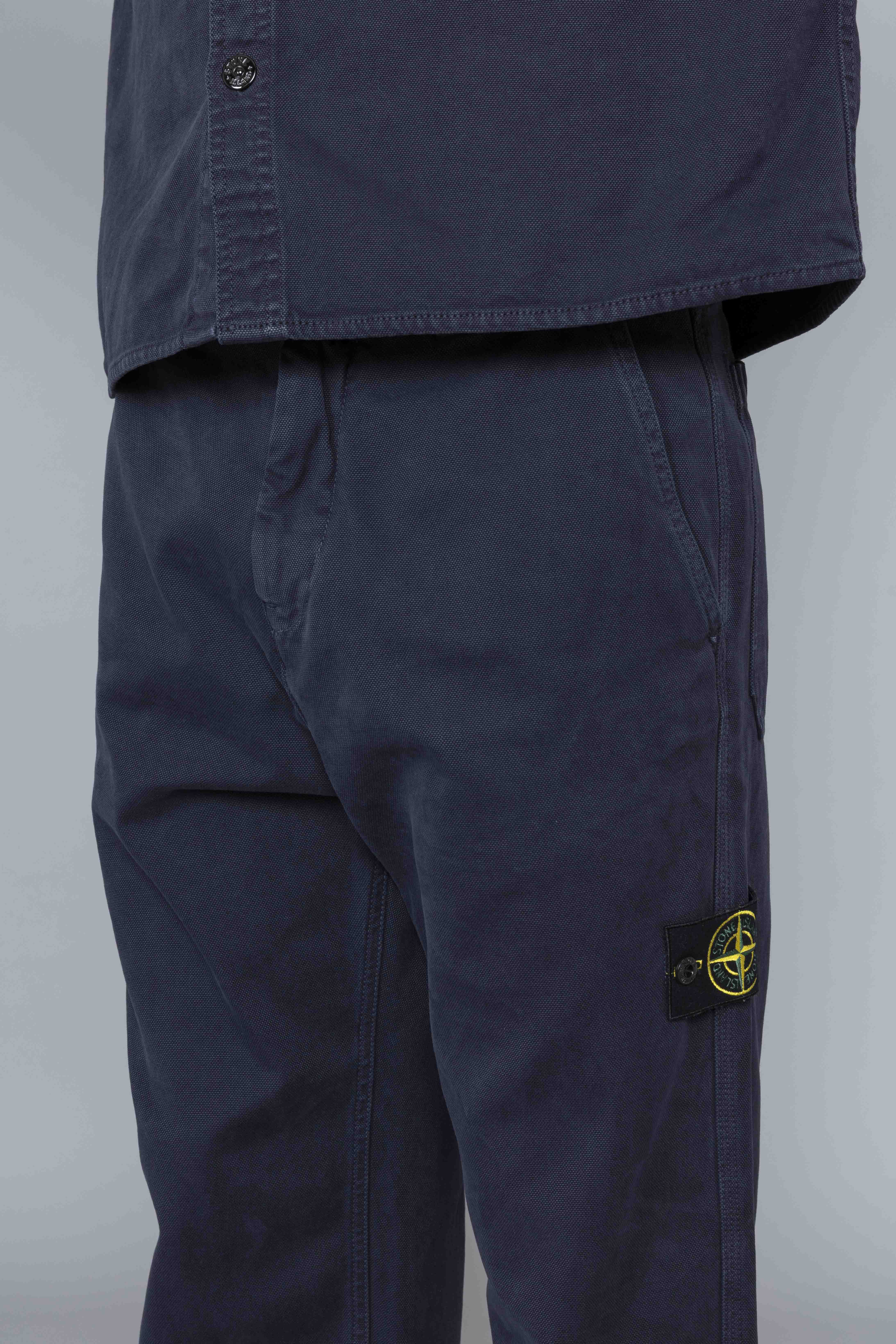 STONEISLANDLooseFitTrousersOldEffectCottonDetail