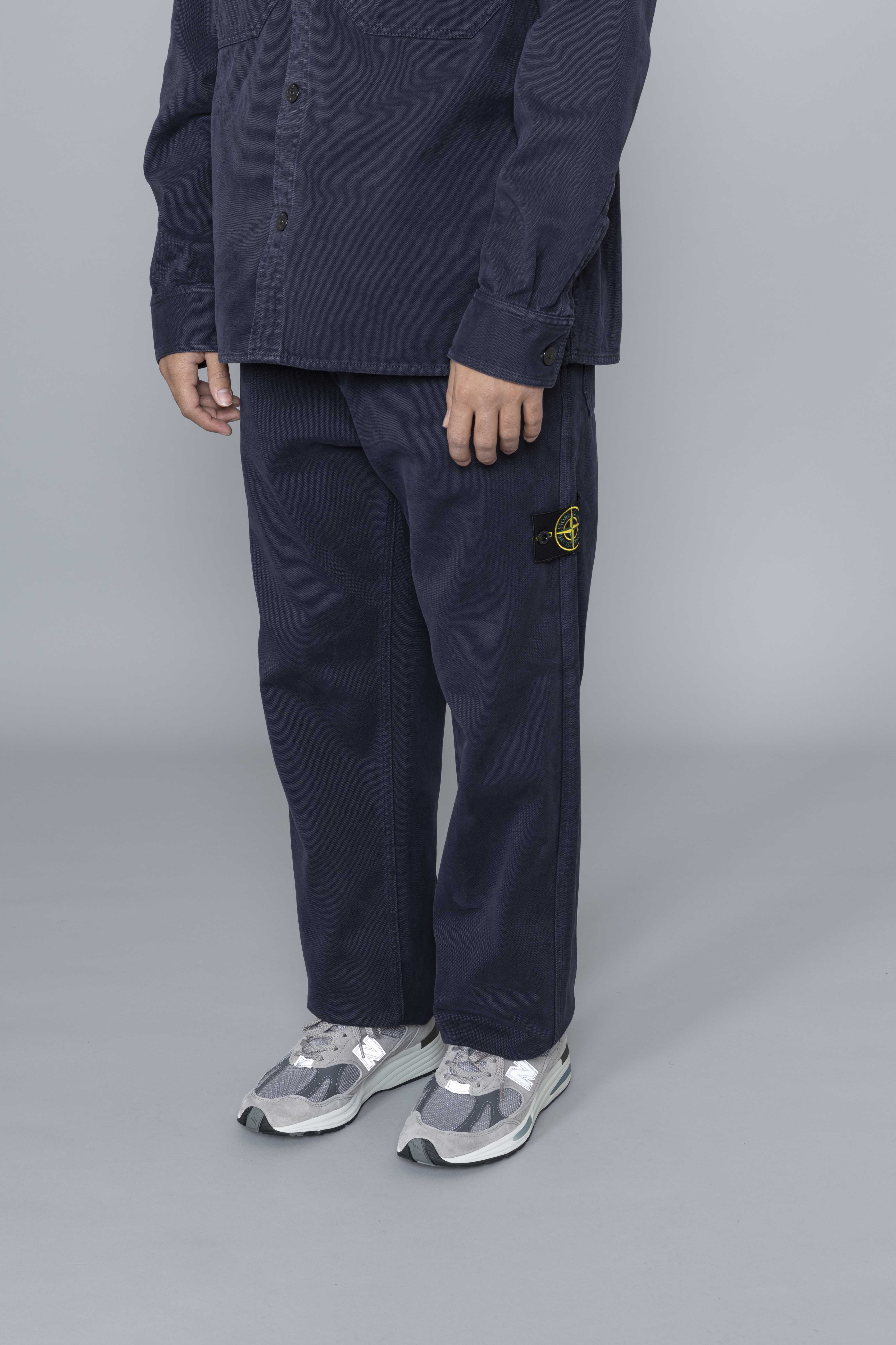 STONEISLANDLooseFitTrousersOldEffectCottonDia