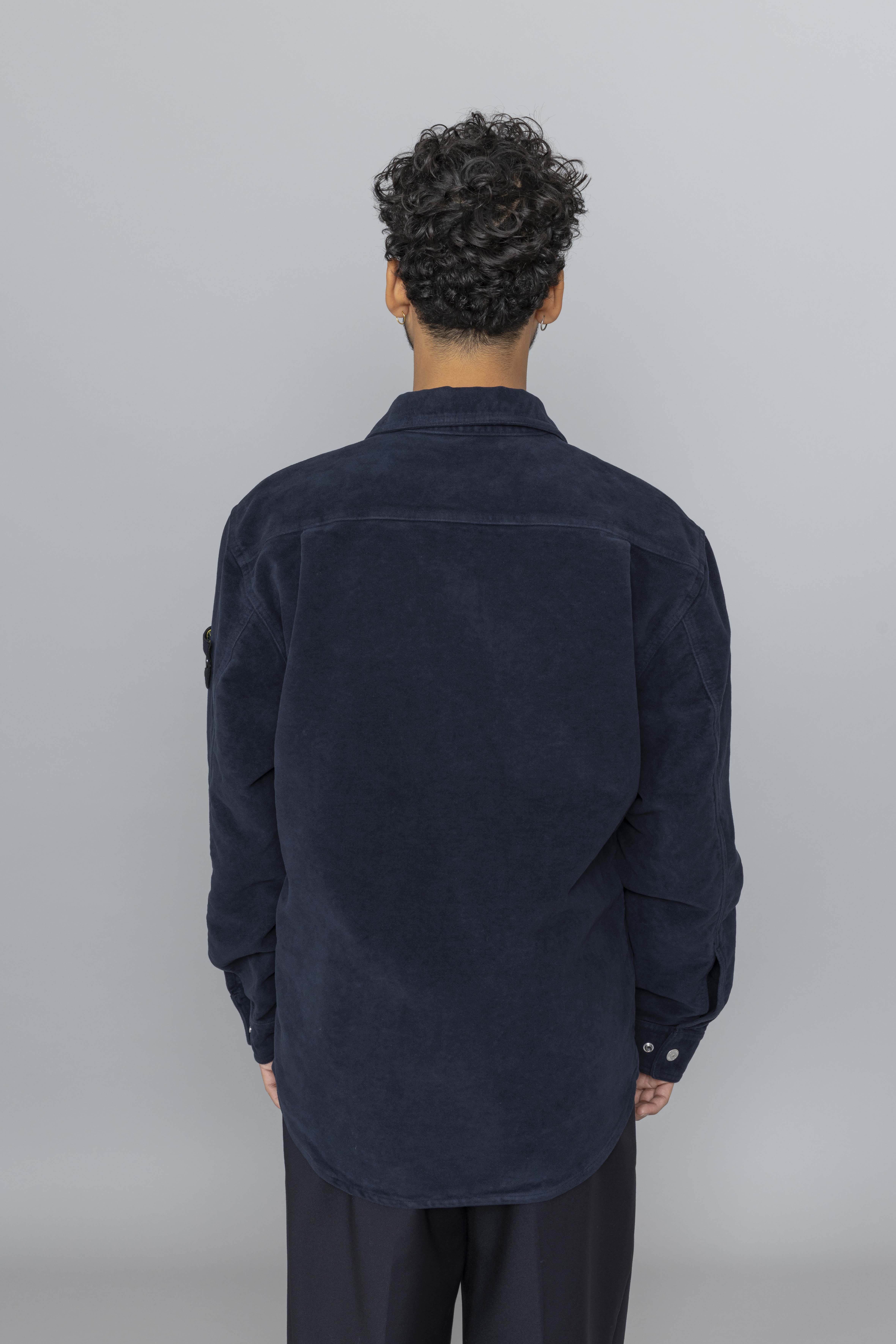 STONEISLANDOvershirtCottonMolenskinTCNavyBlueBack