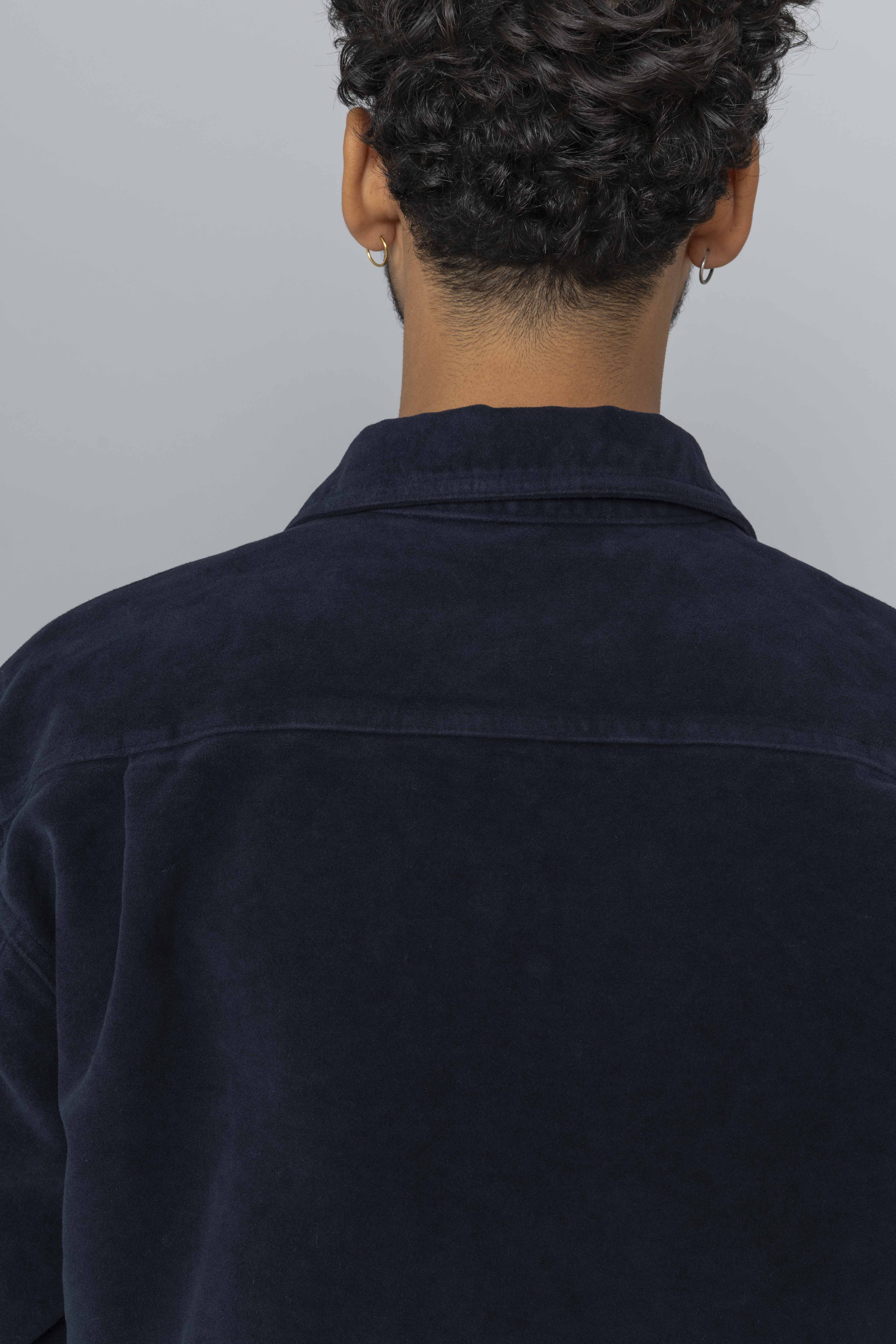 STONEISLANDOvershirtCottonMolenskinTCNavyBlueDetail