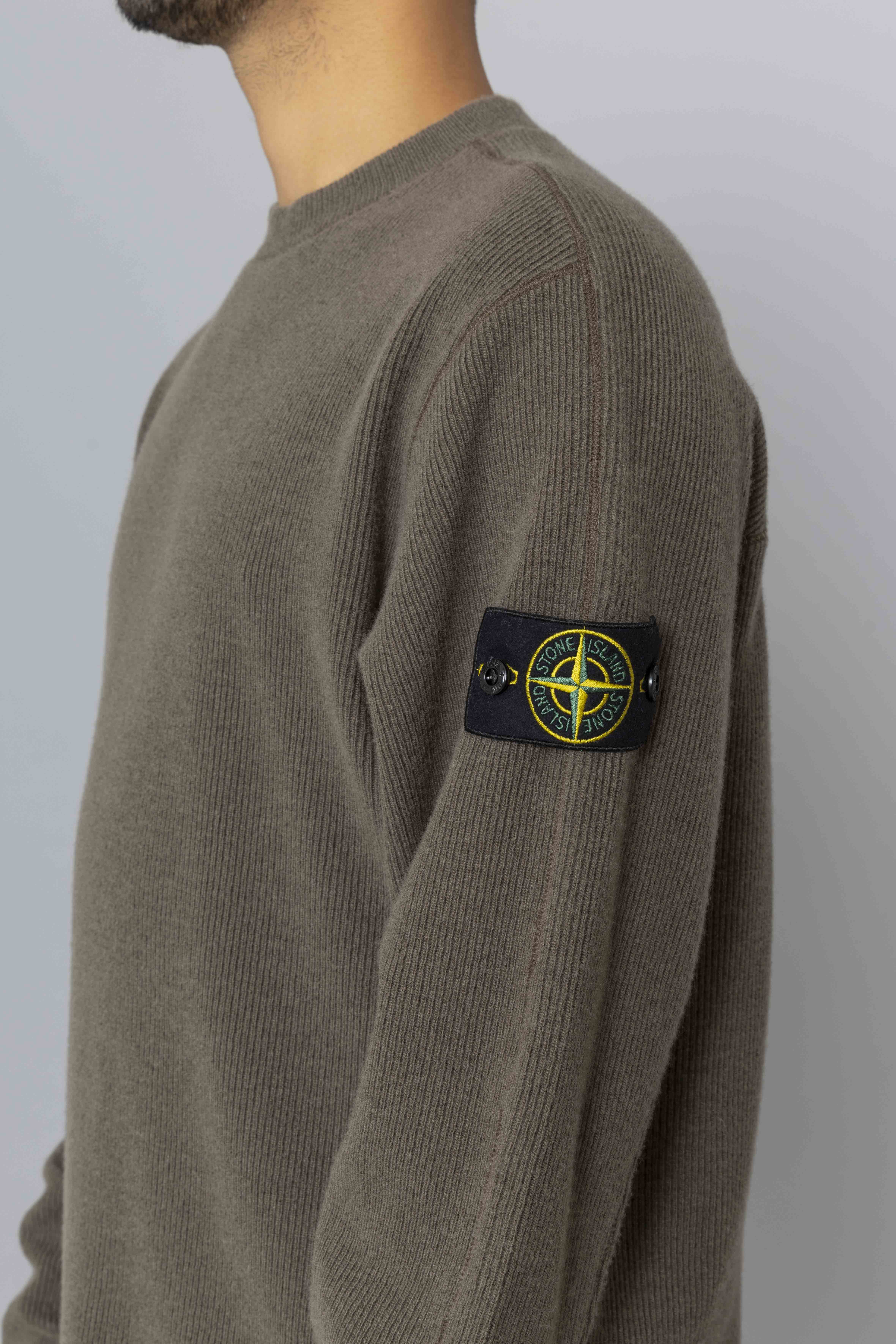 STONEISLANDRibbedWoolNylonMilitaryStone