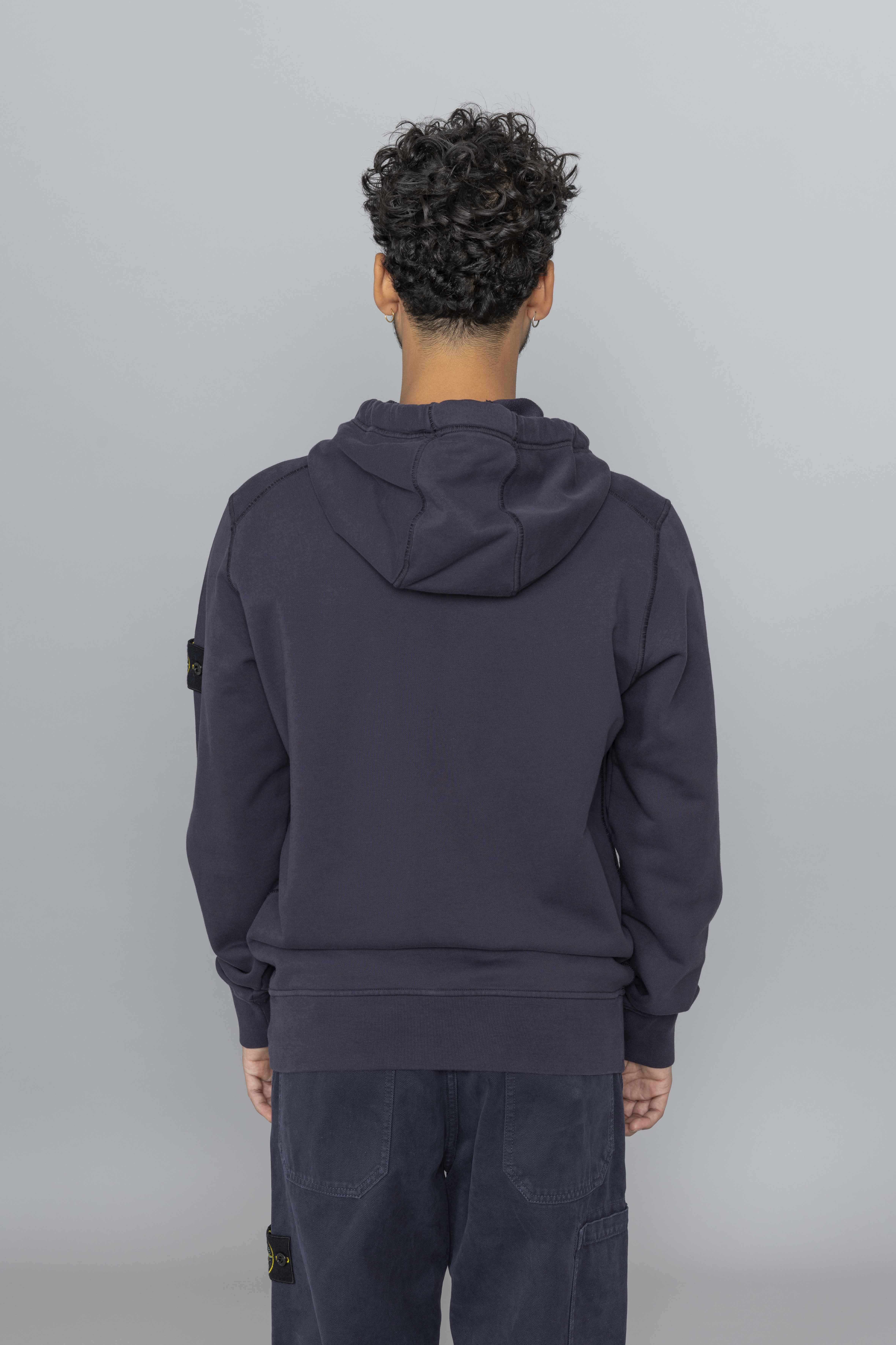 STONEISLANDZipHoodieSweatshirtInkBlueBack