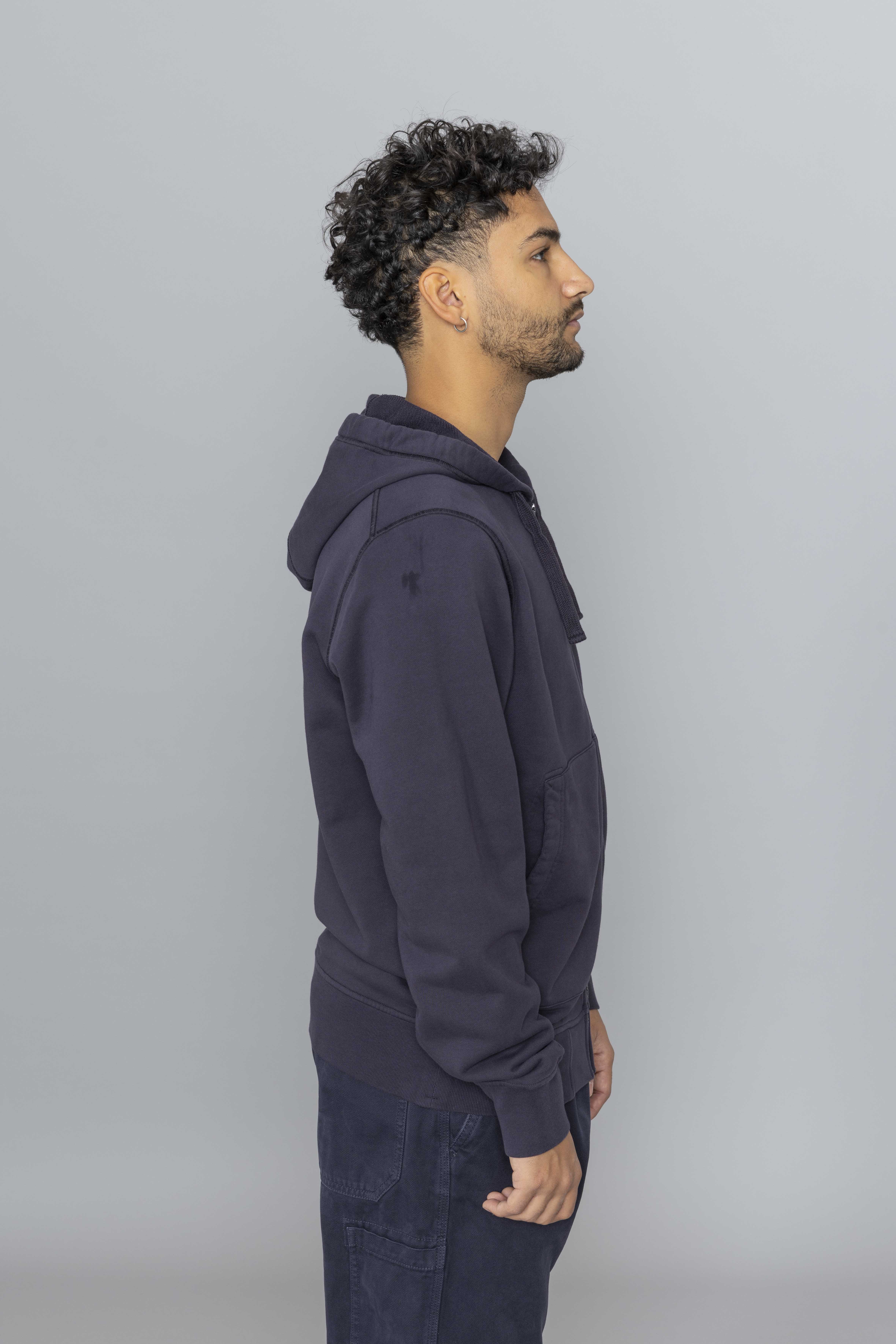 STONEISLANDZipHoodieSweatshirtInkBlueSide