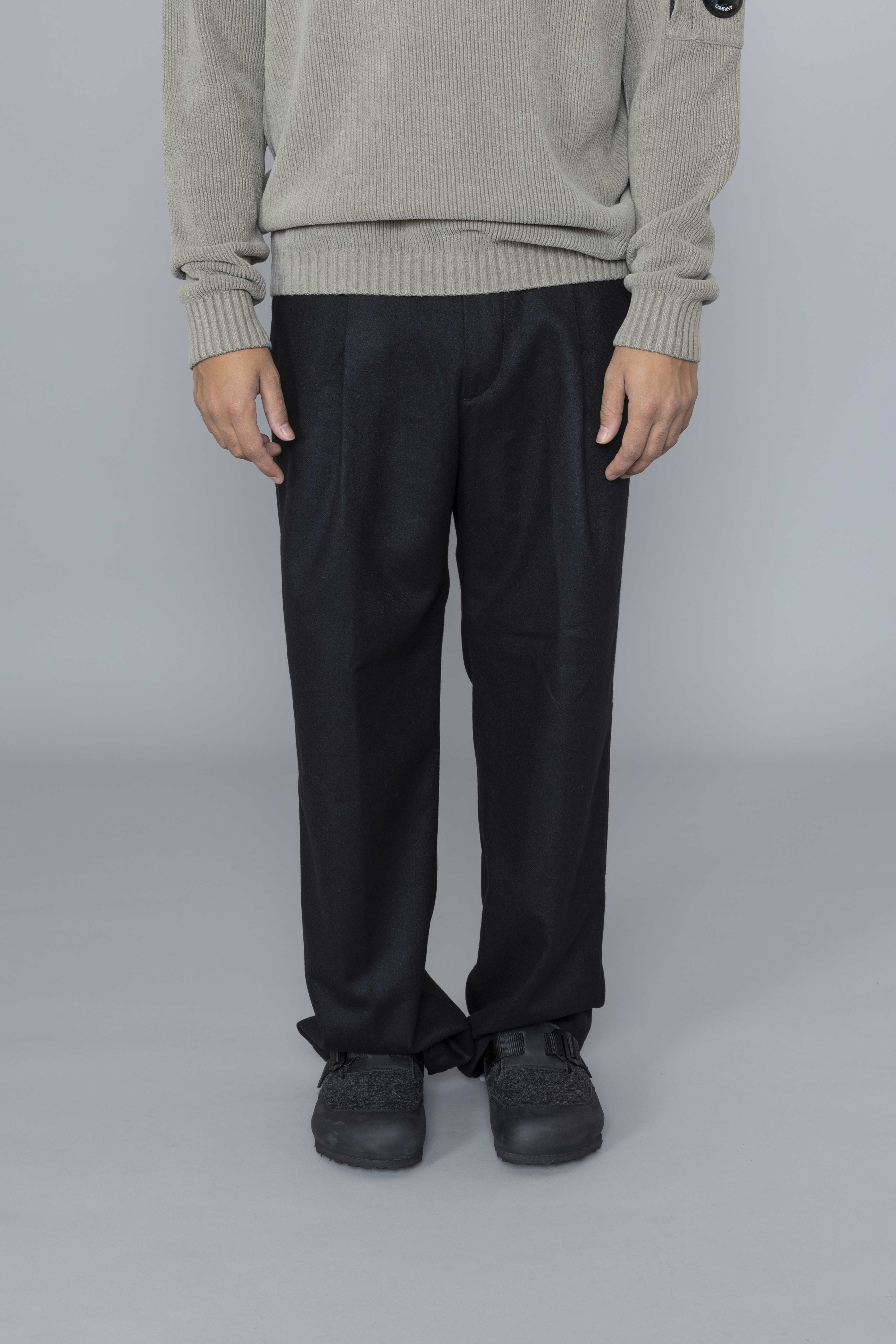 NN07KayRelaxedFitWoolBlendPantNavyStripeBlackFront