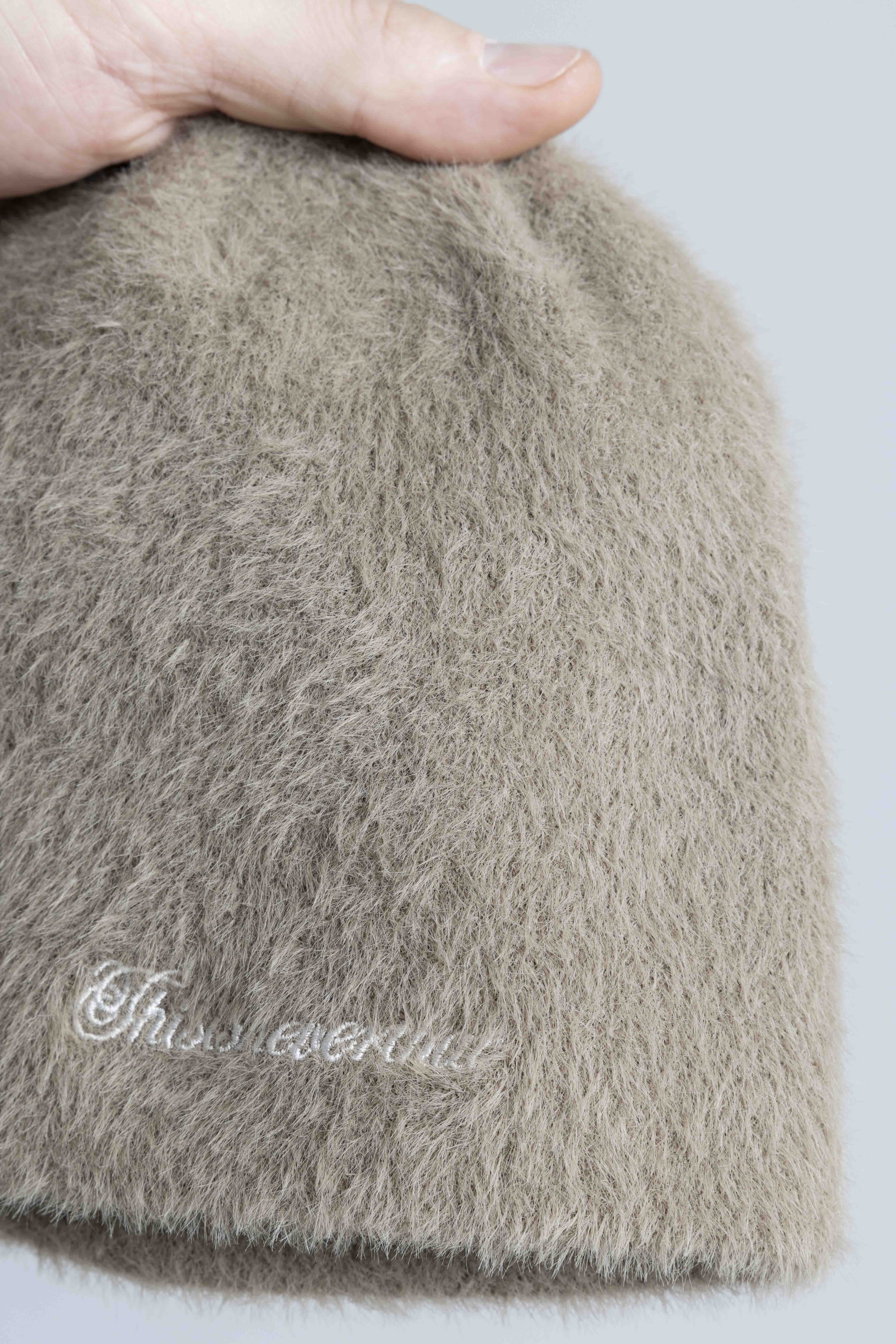 ThisisneverthatShaggyNoCuffBeanieMudDetails