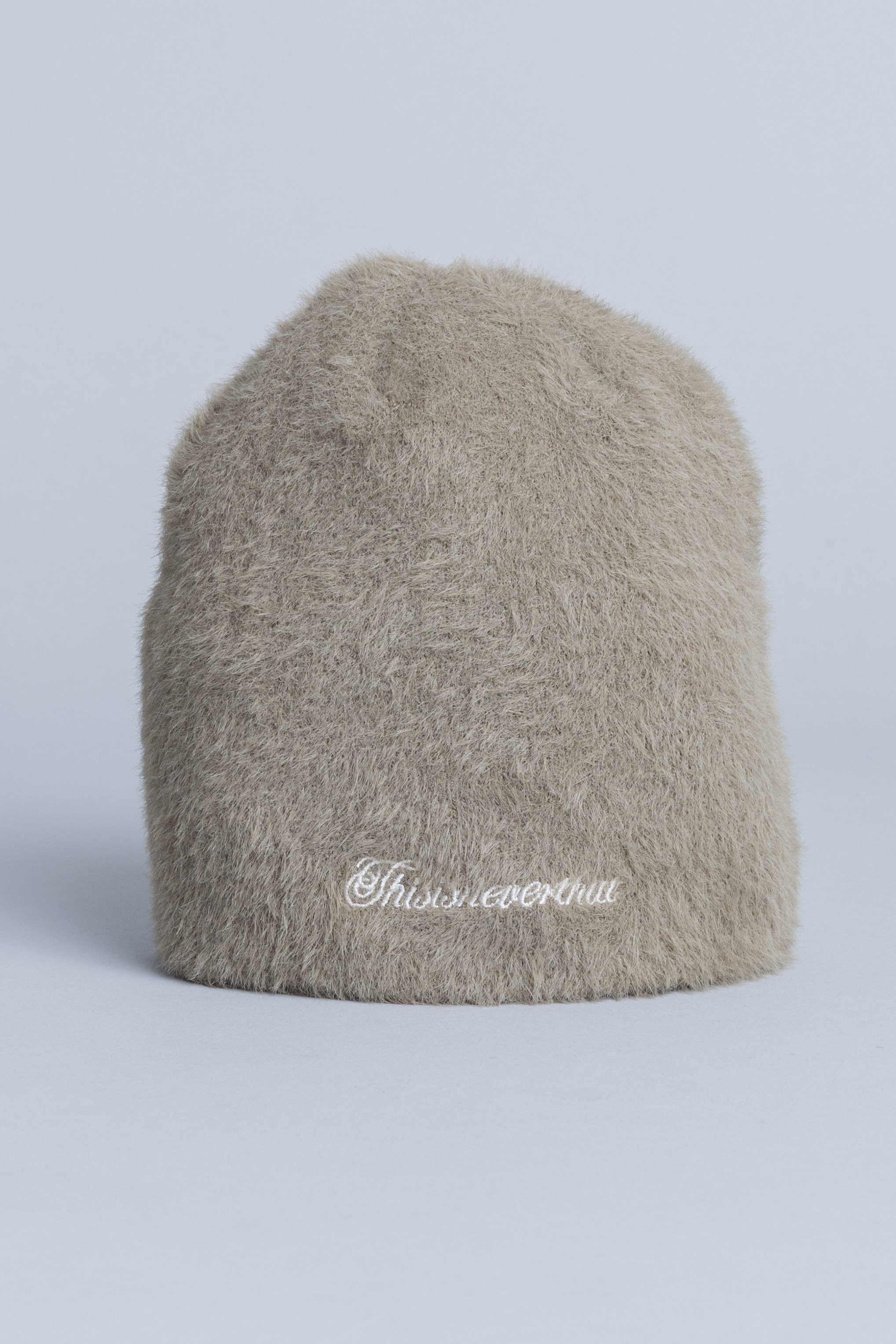 ThisisneverthatShaggyNoCuffBeanieMudFront