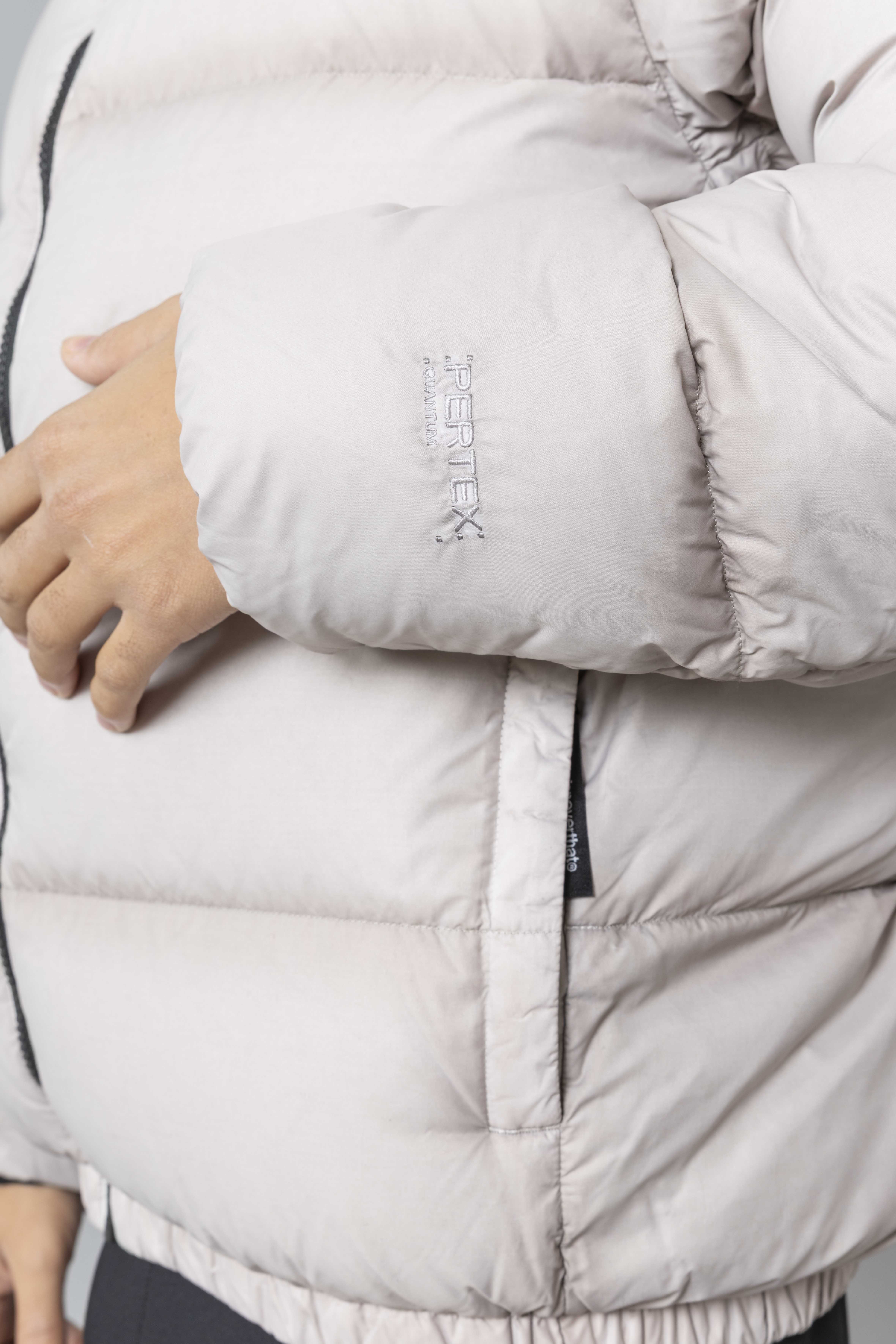 THISISNEVERTHATPERTEX®OverdyedTDownJacketStoneEmb