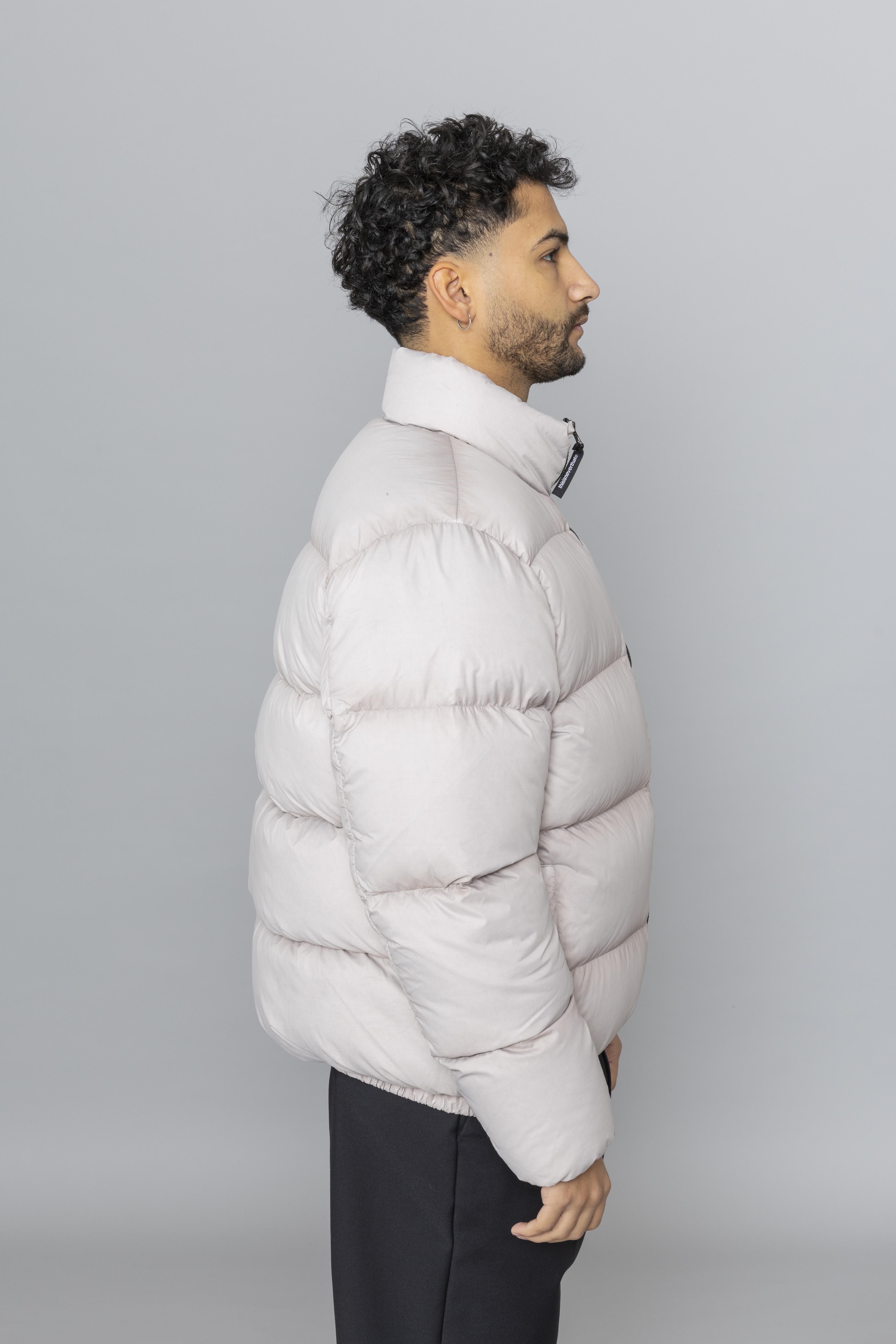 THISISNEVERTHATPERTEX®OverdyedTDownJacketStoneSide