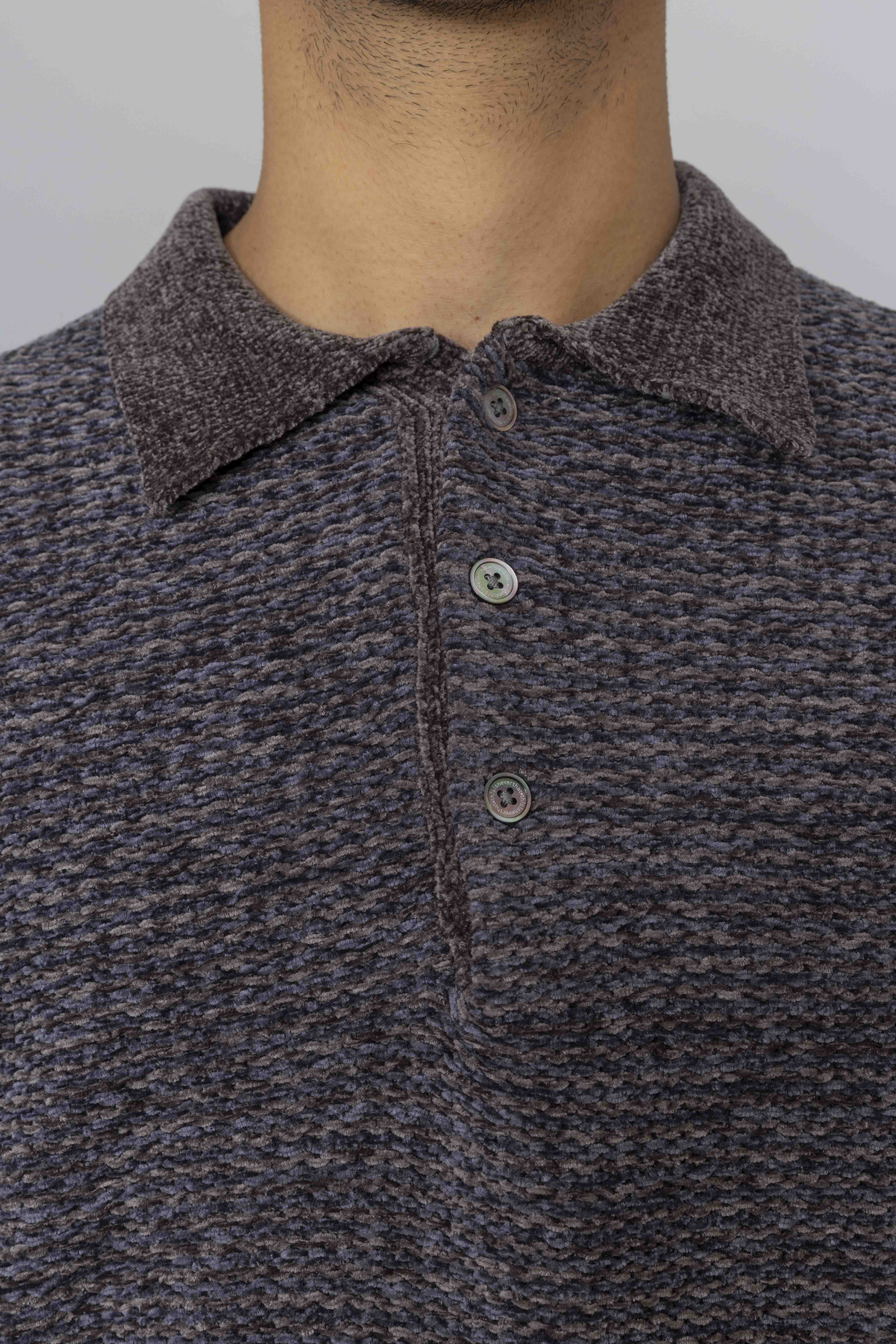 THISISNEVERTHATVelvetKnitPoloCharcoalButtons