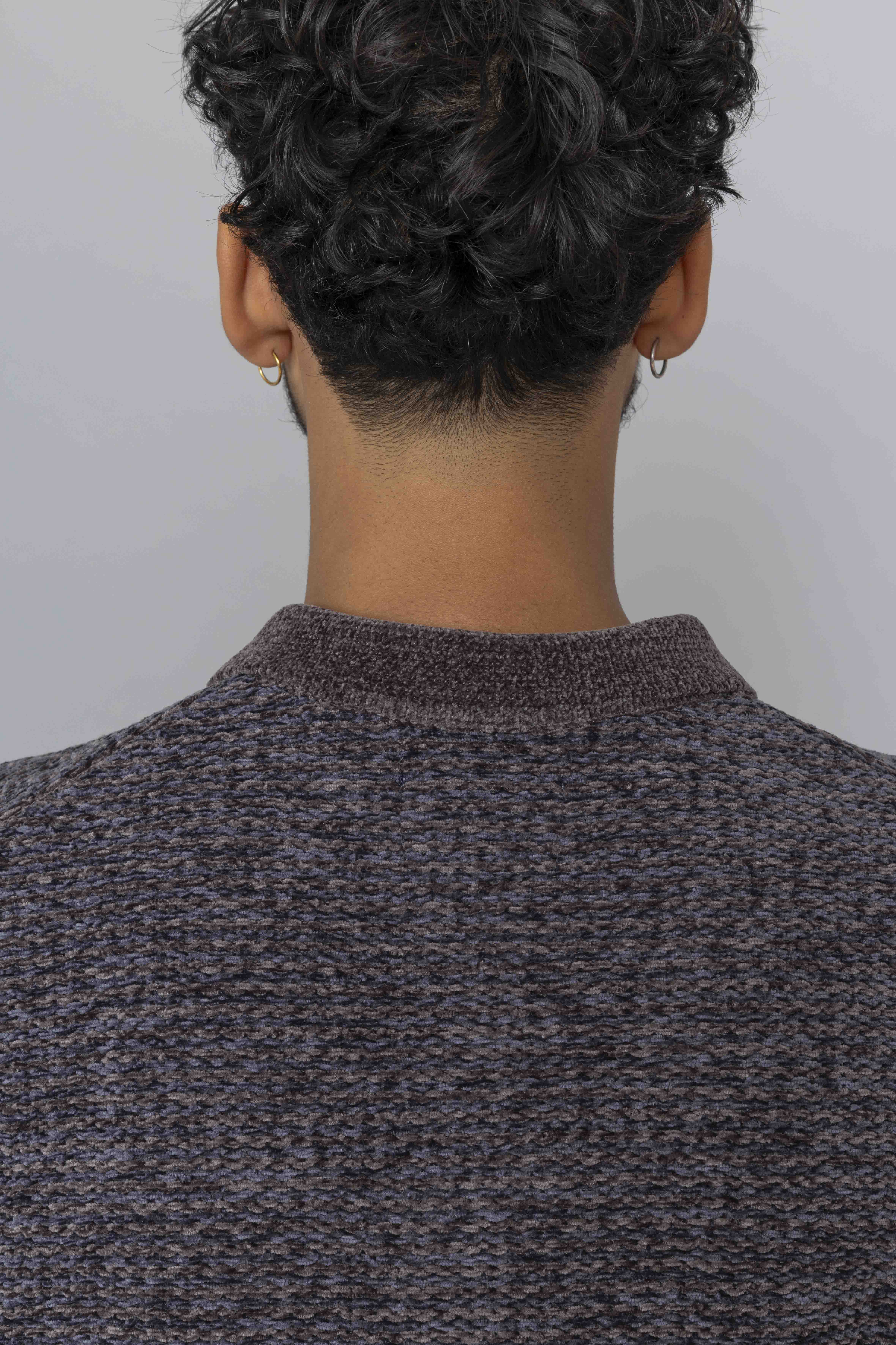 THISISNEVERTHATVelvetKnitPoloCharcoalCollar