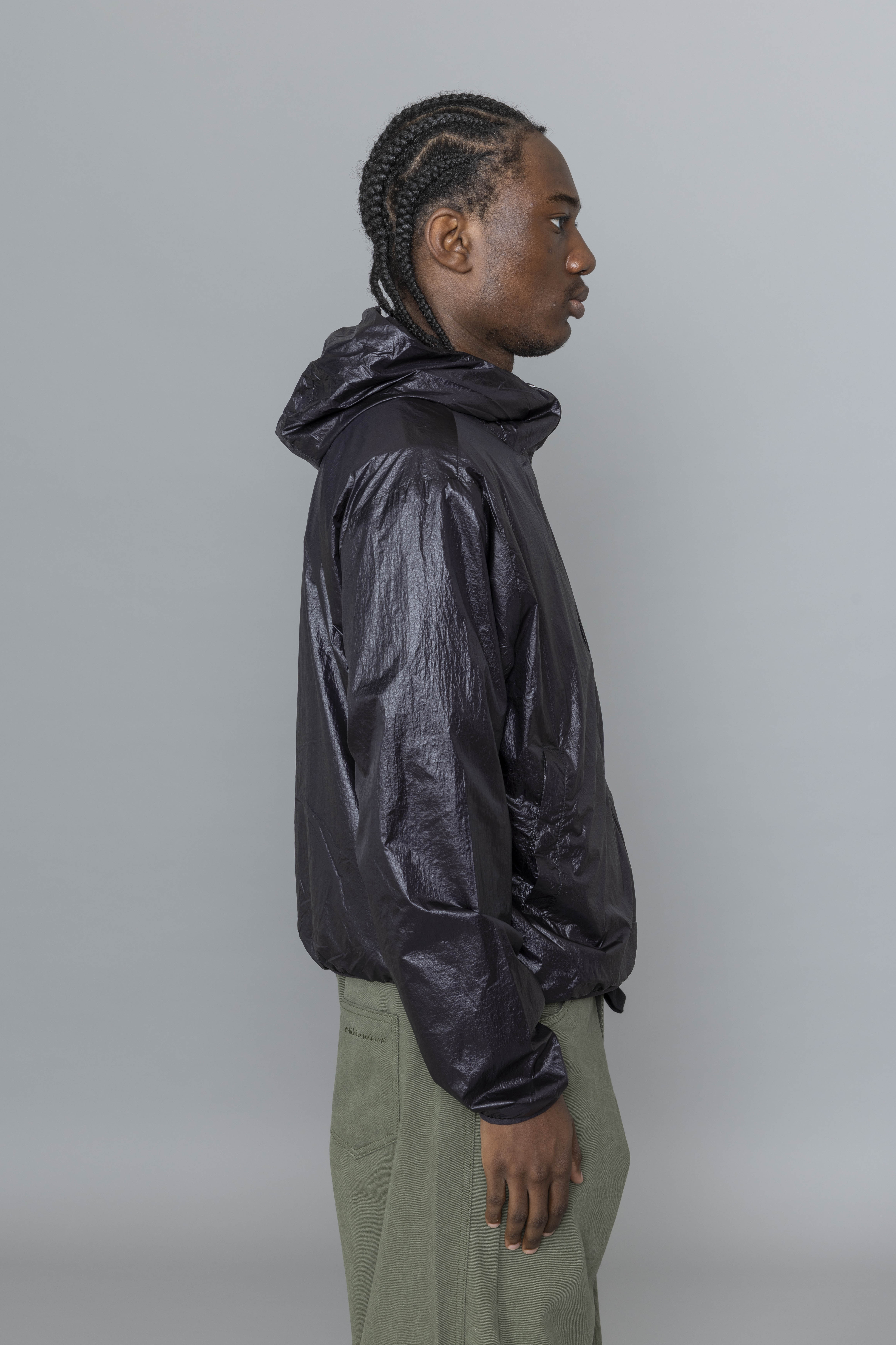 ArteAntwerpShinyNylonJacketBlackSide